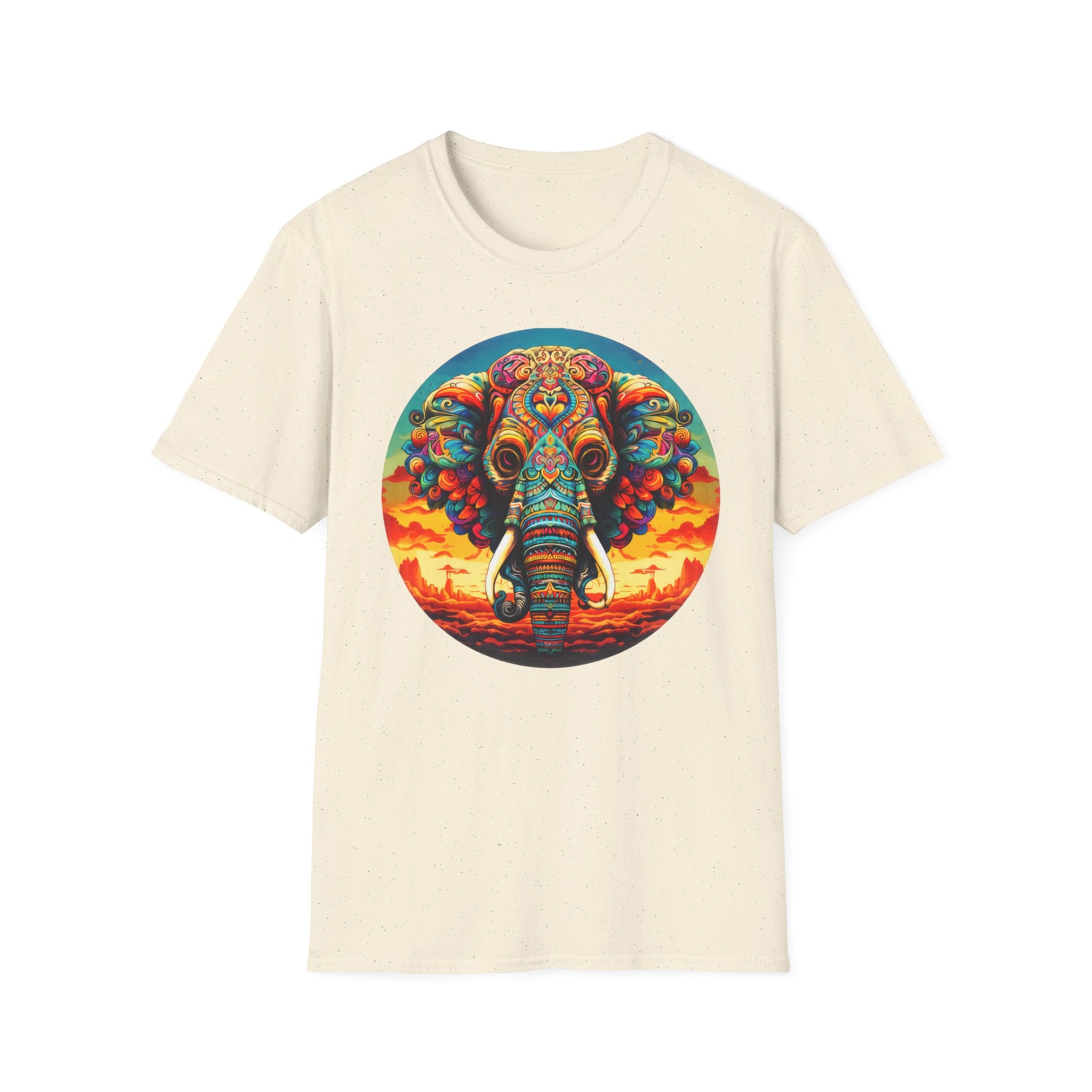 Colorful Mandala Elephant T-Shirt — Psychedelic Animal Art Tee