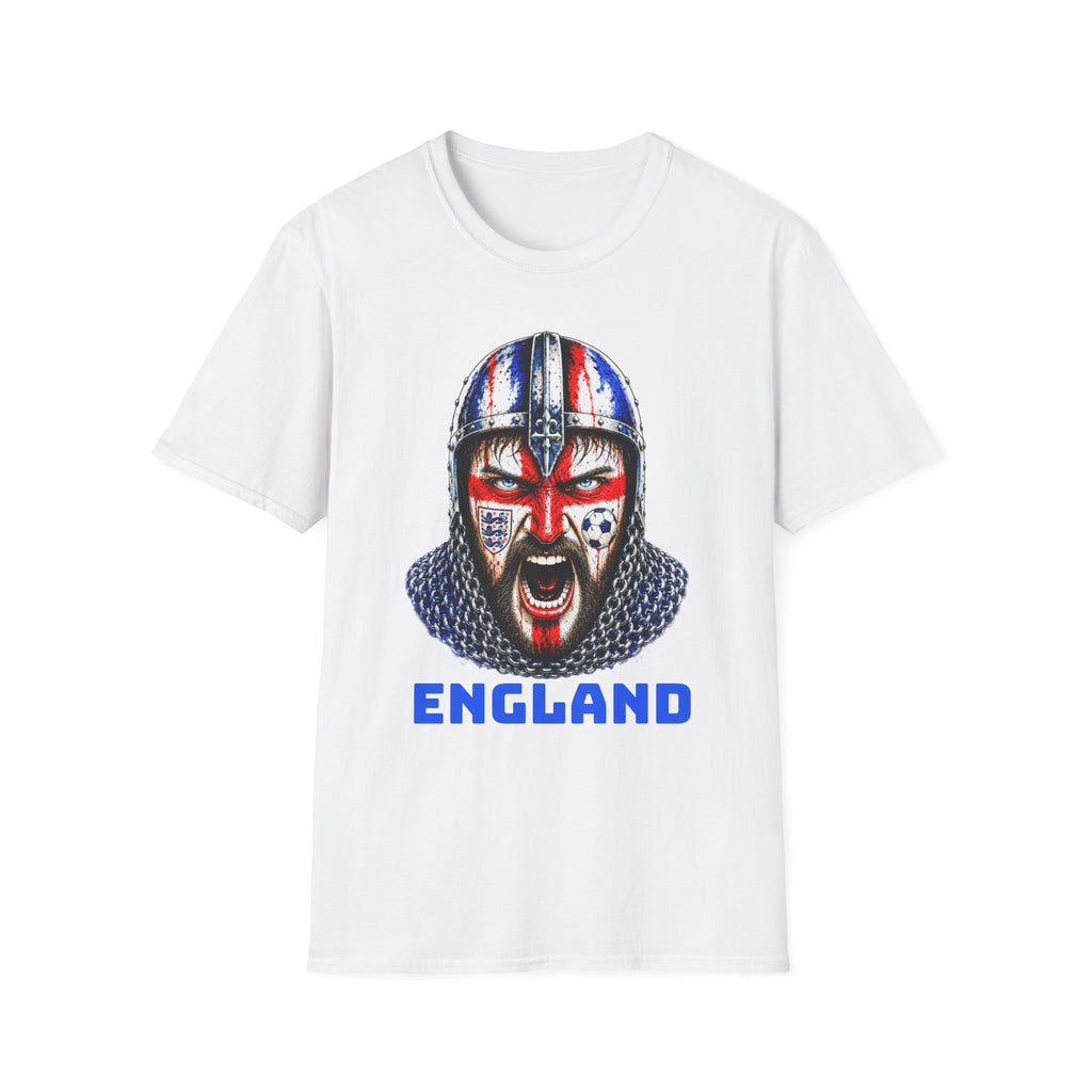 England Viking Helmet T‑Shirt — Facepaint Football Fan Tee