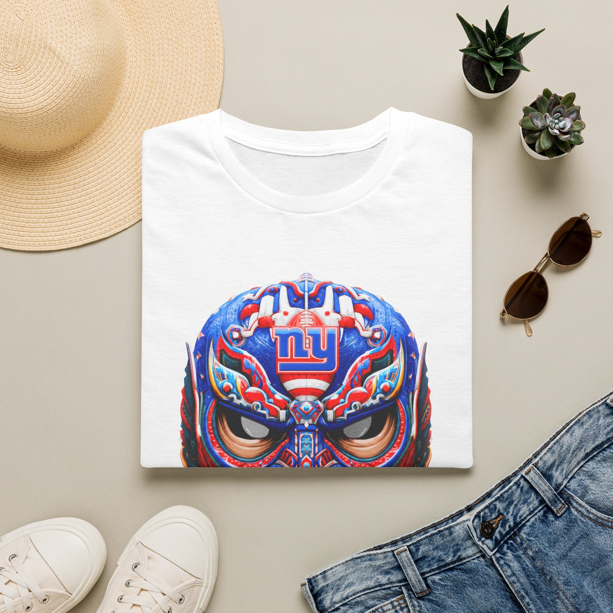 New York Tribal Mask Football Fan T-Shirt