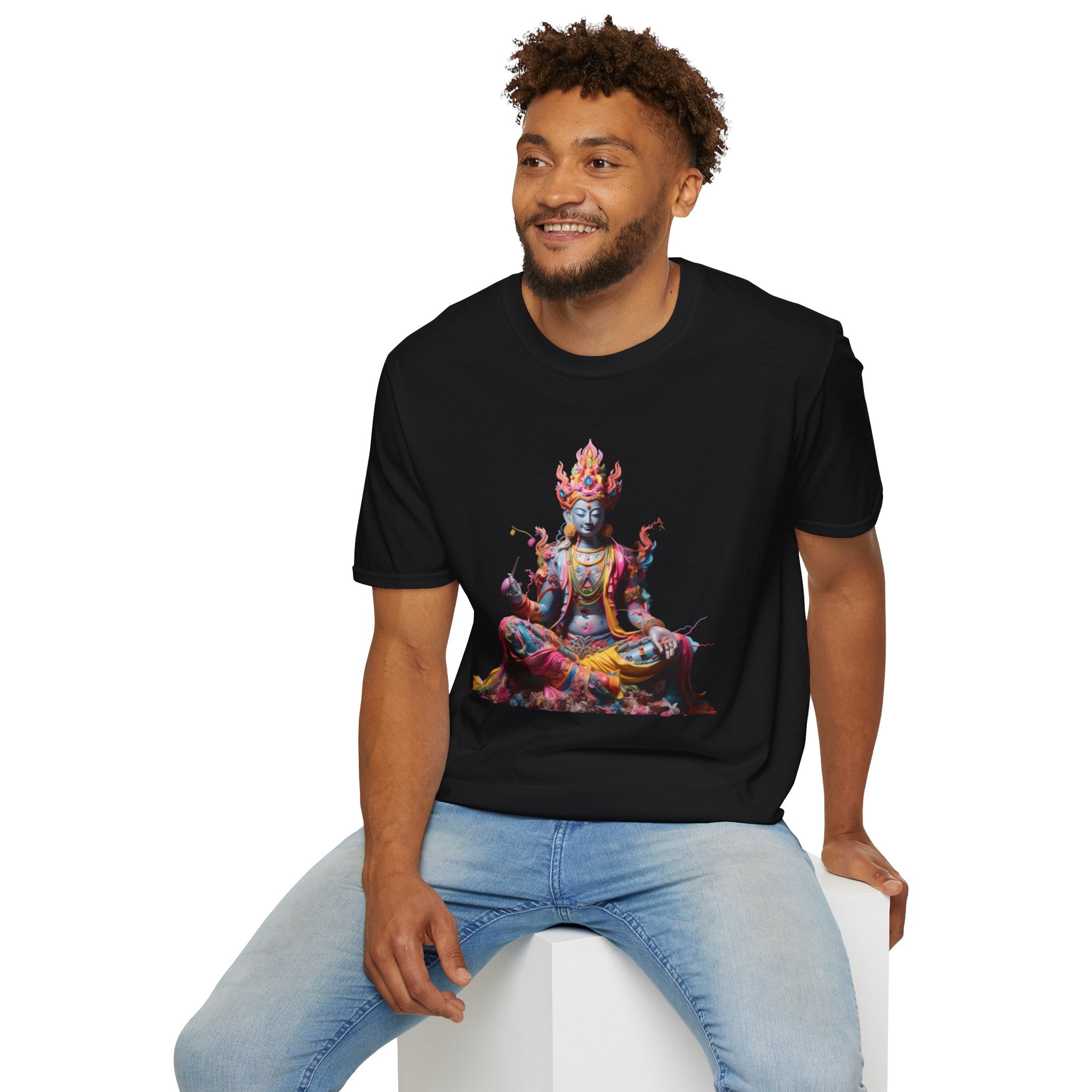 Buddha Deity Graphic T-Shirt — Colorful Meditation Art Tee