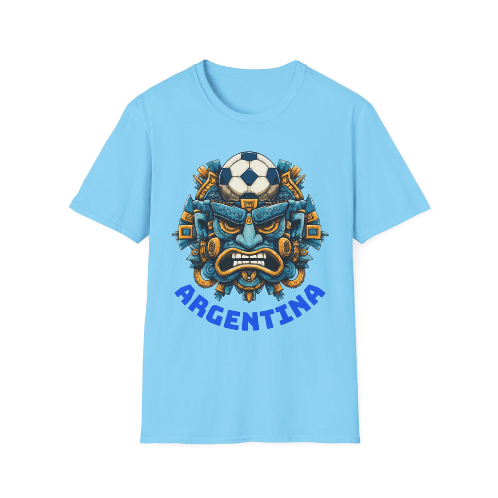 Argentina Soccer Aztec Mask T‑Shirt