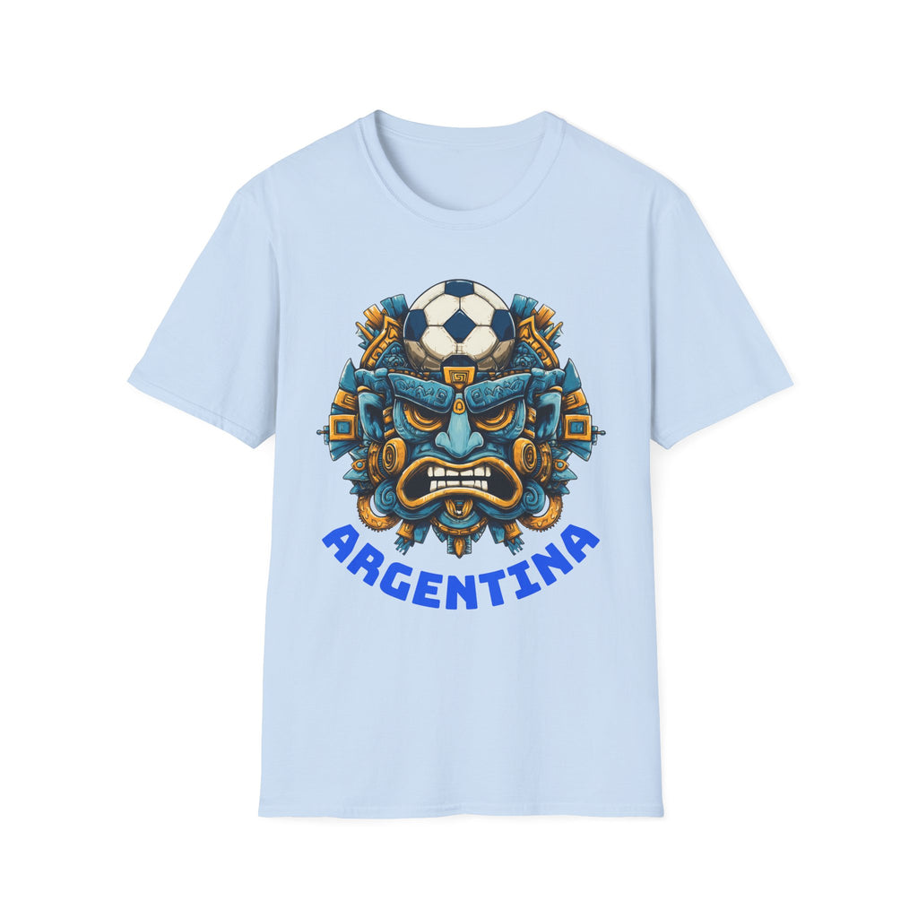 Argentina Soccer Aztec Mask T‑Shirt