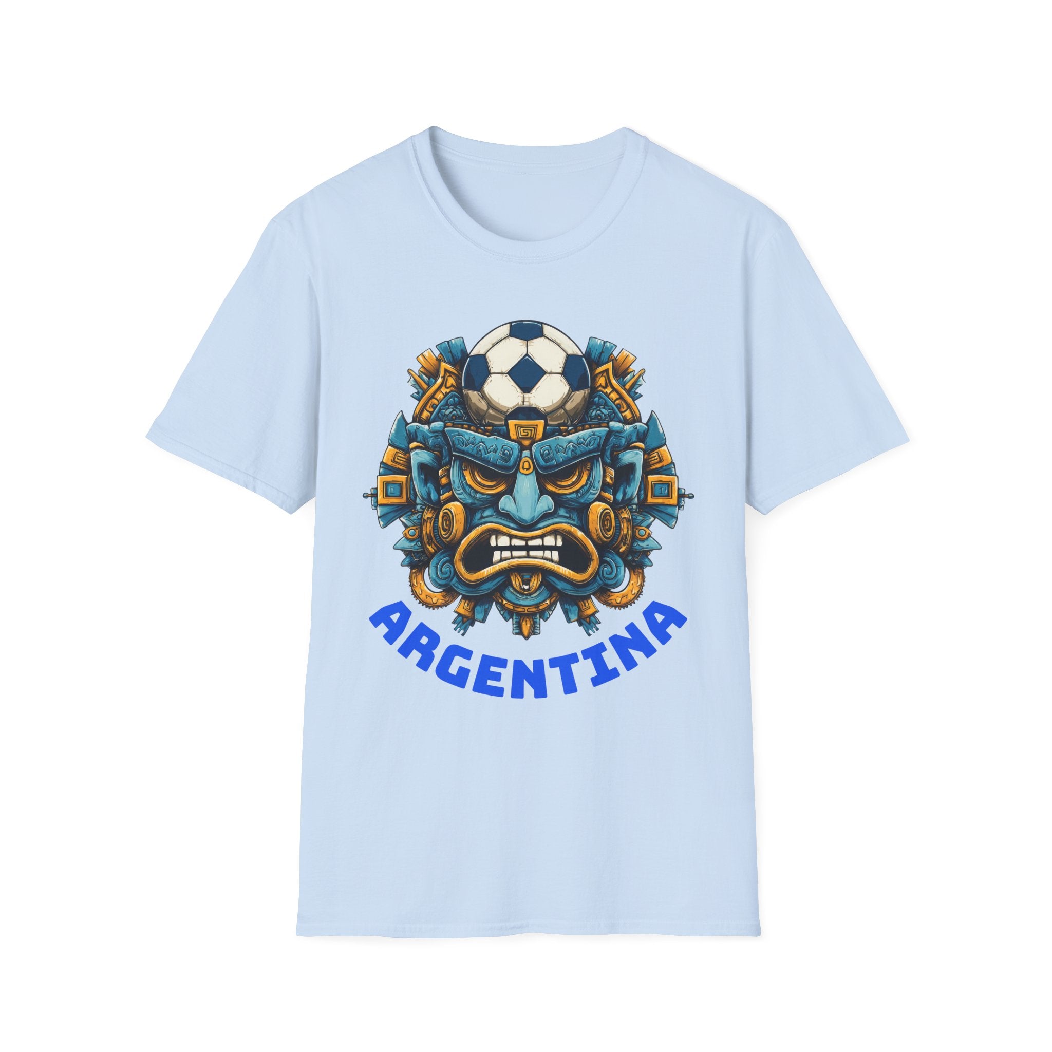 Argentina Soccer Aztec Mask T‑Shirt