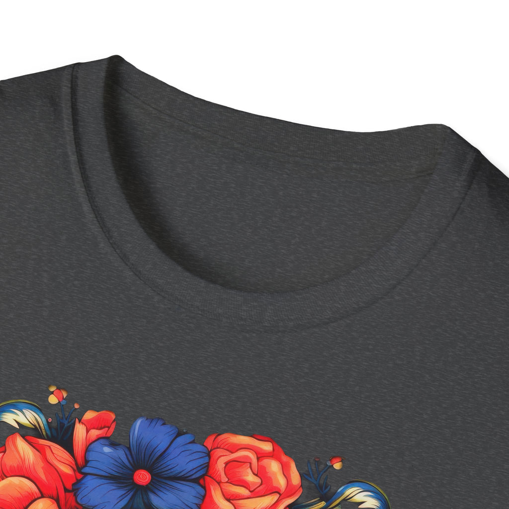 Sugar Skull Floral T-Shirt — Day of the Dead Calavera Tee