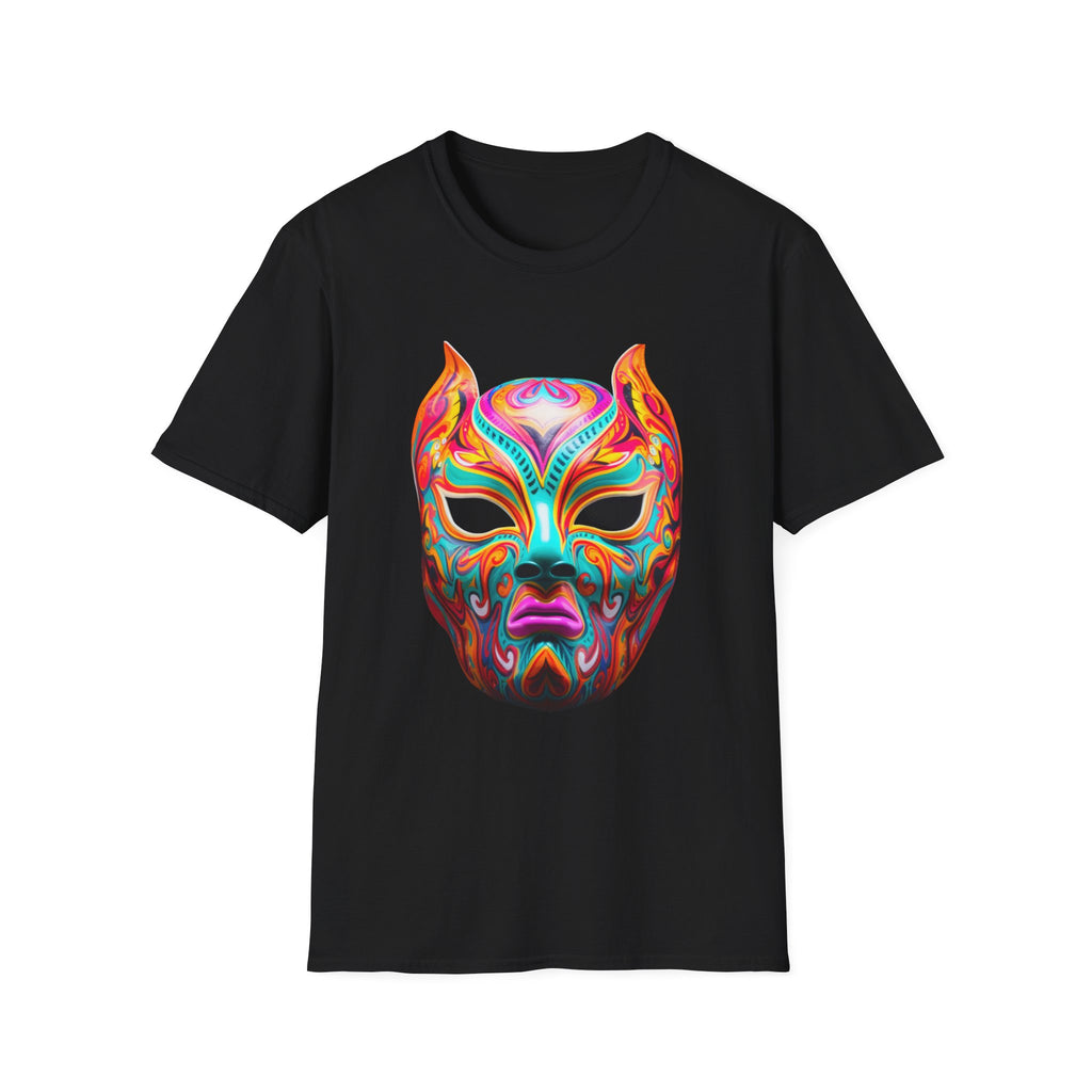 Colorful Lucha Mask T-Shirt — Vibrant Mexican Wrestling Mask Tee
