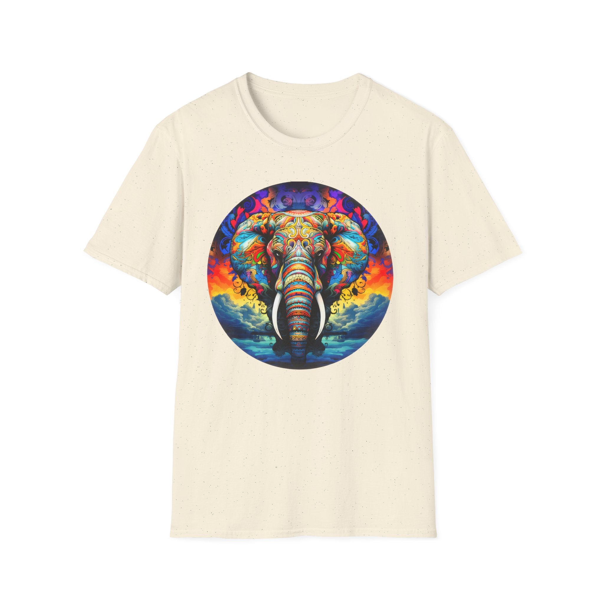 Psychedelic Elephant T-Shirt — Colorful Mandala Animal Tee