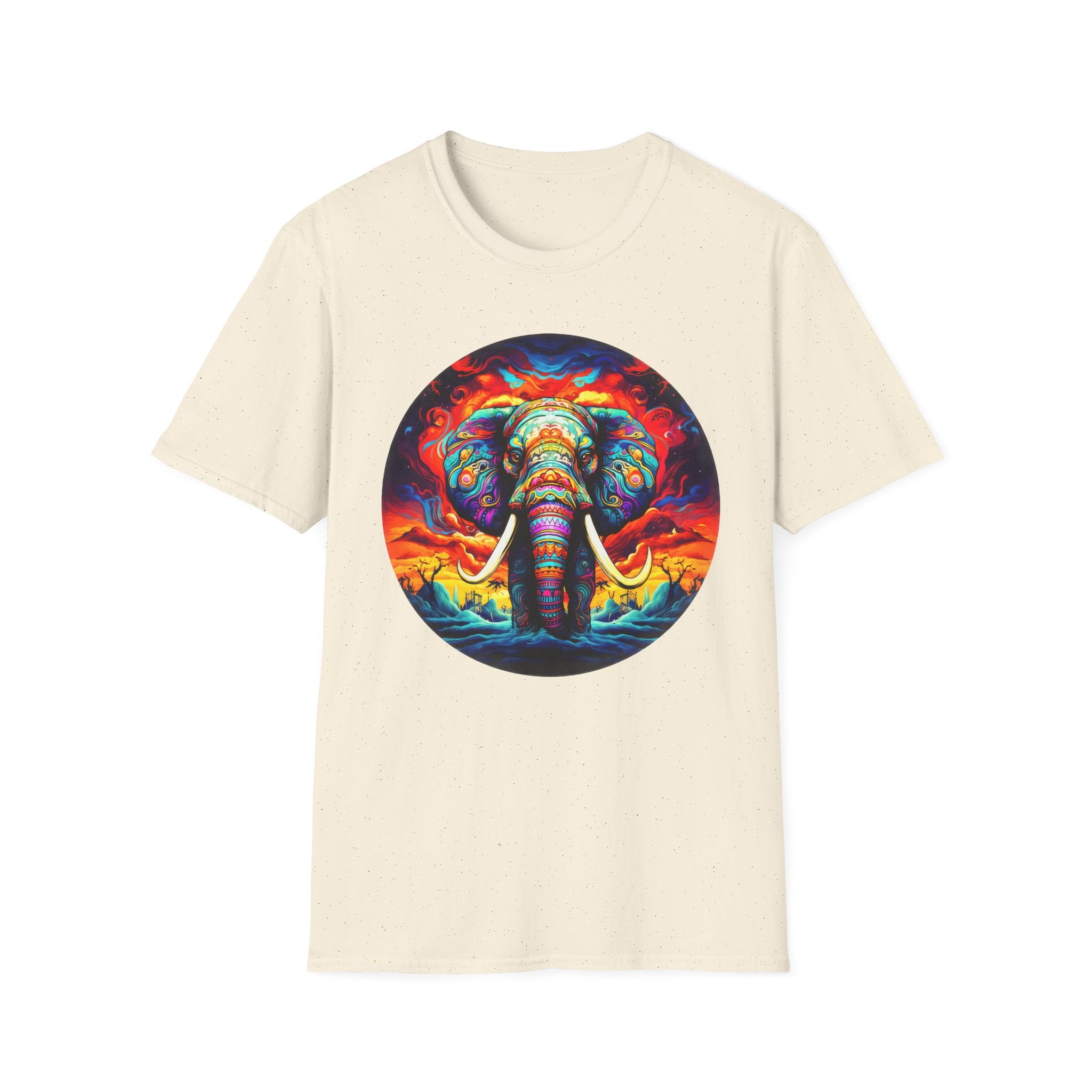 Elephant Mandala T-Shirt — Vibrant Psychedelic Elephant Graphic