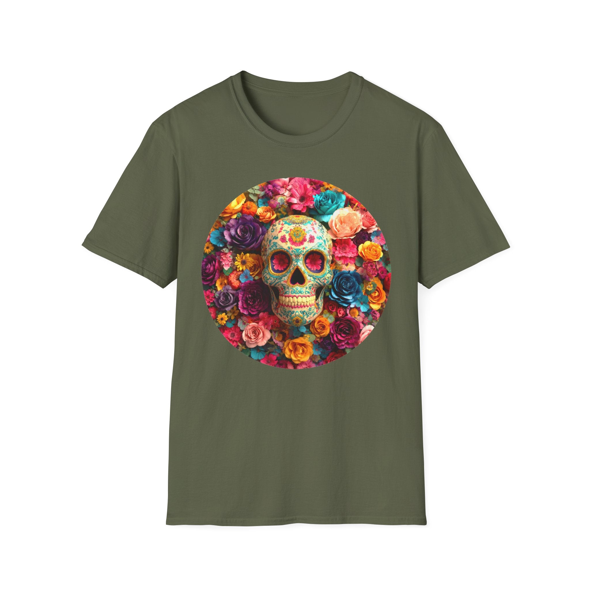 Day of the Dead Floral Skull T-Shirt