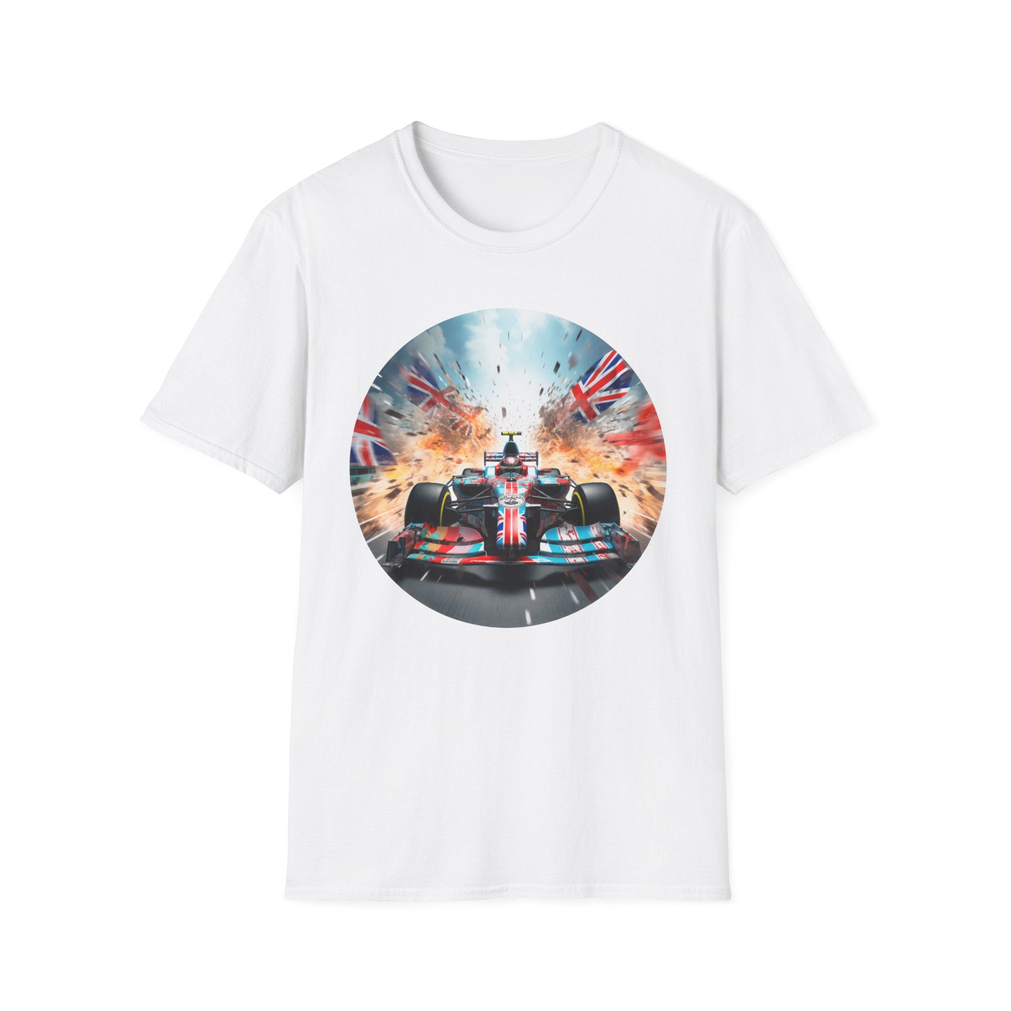 Racing Car T-Shirt — Explosive British Grand Prix Motorsport Design