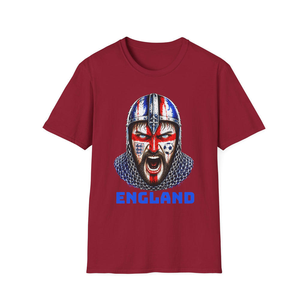England Viking Helmet T‑Shirt — Facepaint Football Fan Tee