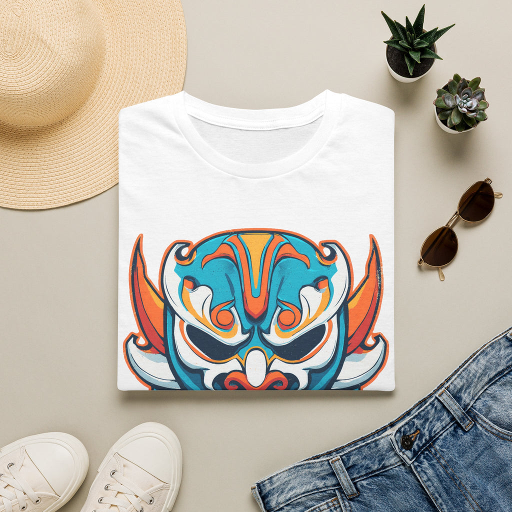 Miami Football Inspired Colorful Mask T‑Shirt