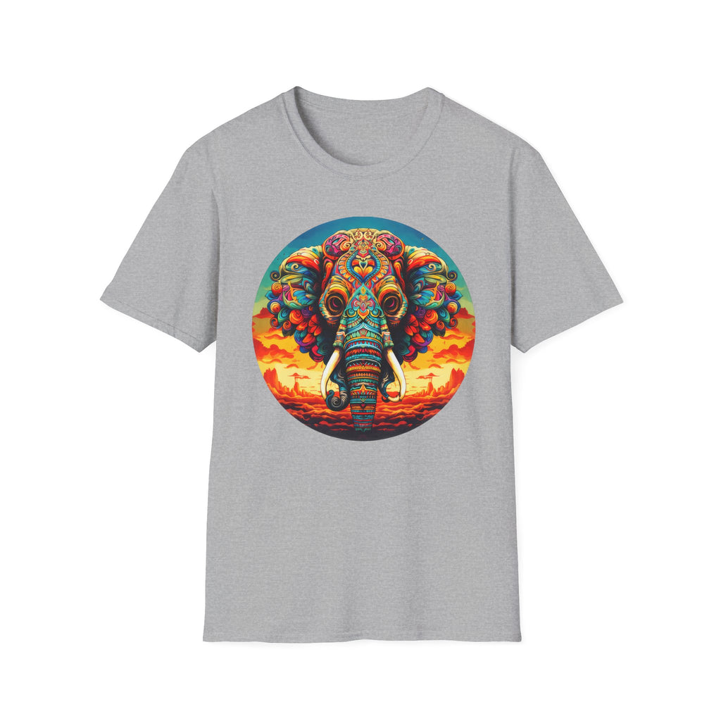 Colorful Mandala Elephant T-Shirt — Psychedelic Animal Art Tee
