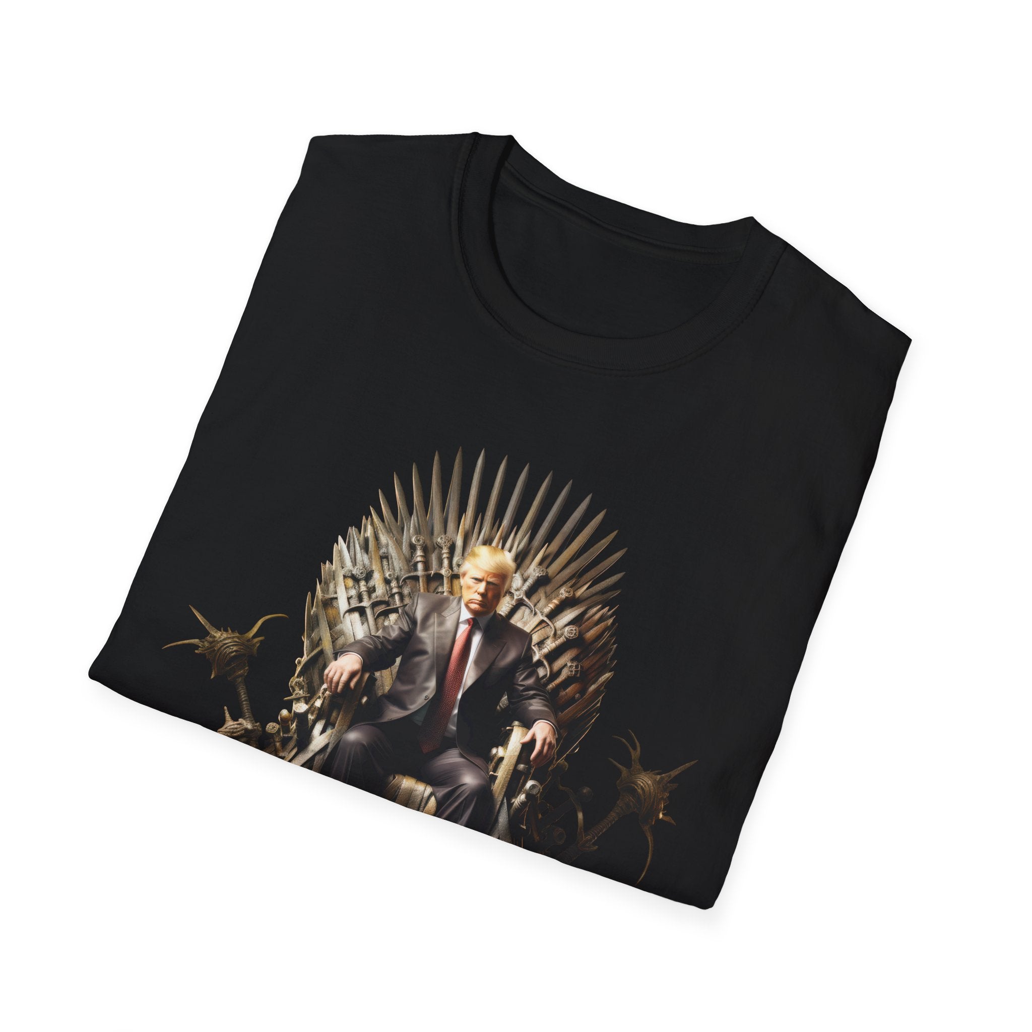 Throne King Graphic T-Shirt — Regal Iron Throne Illustration