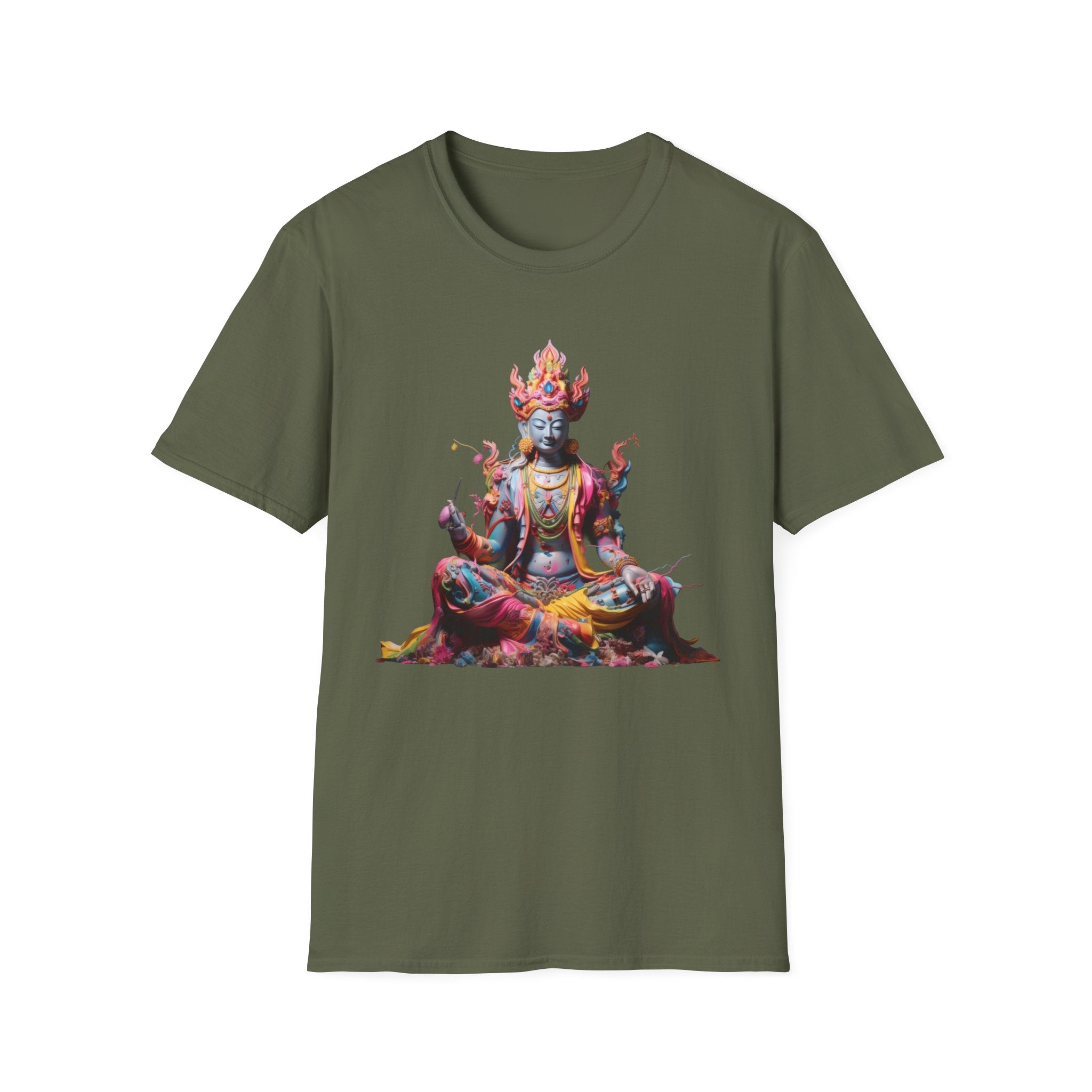 Buddha Deity Graphic T-Shirt — Colorful Meditation Art Tee