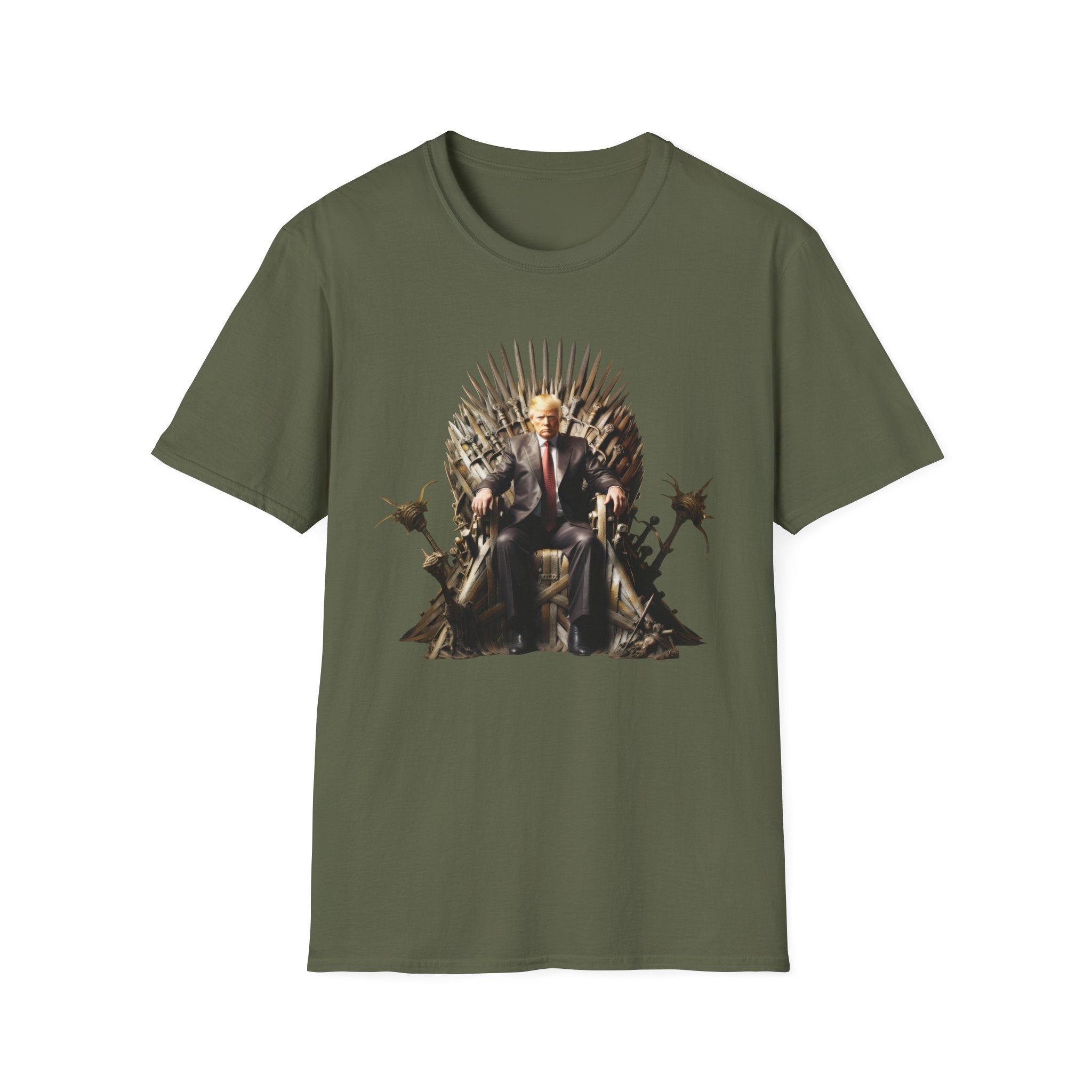 Throne King Graphic T-Shirt — Regal Iron Throne Illustration