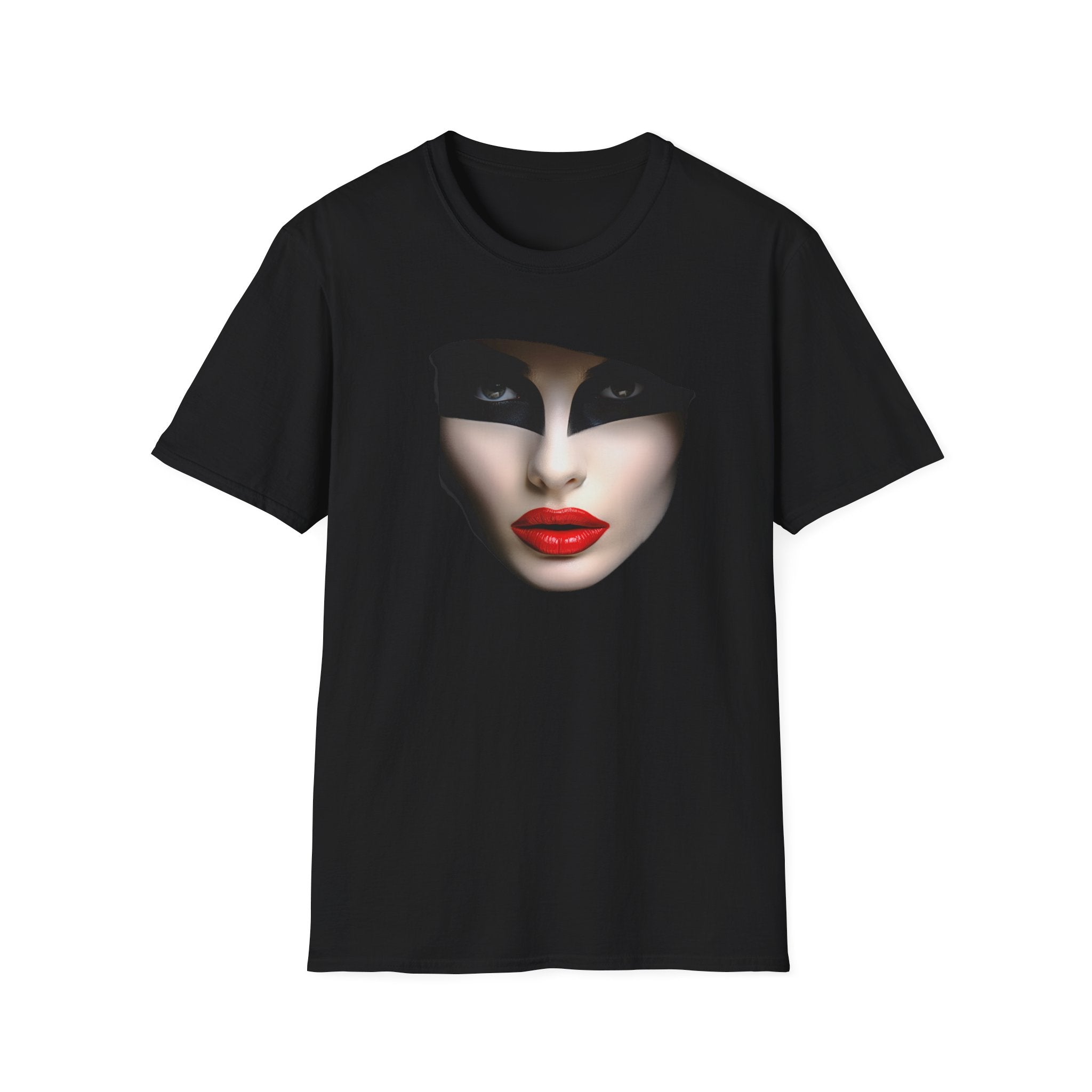 Mystique Mask Face T-Shirt — Dark Glam Portrait Tee