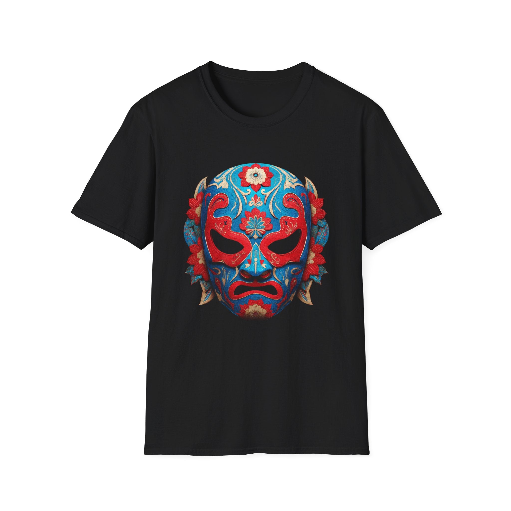 Blue & Red Mexican Wrestling Mask T-Shirt