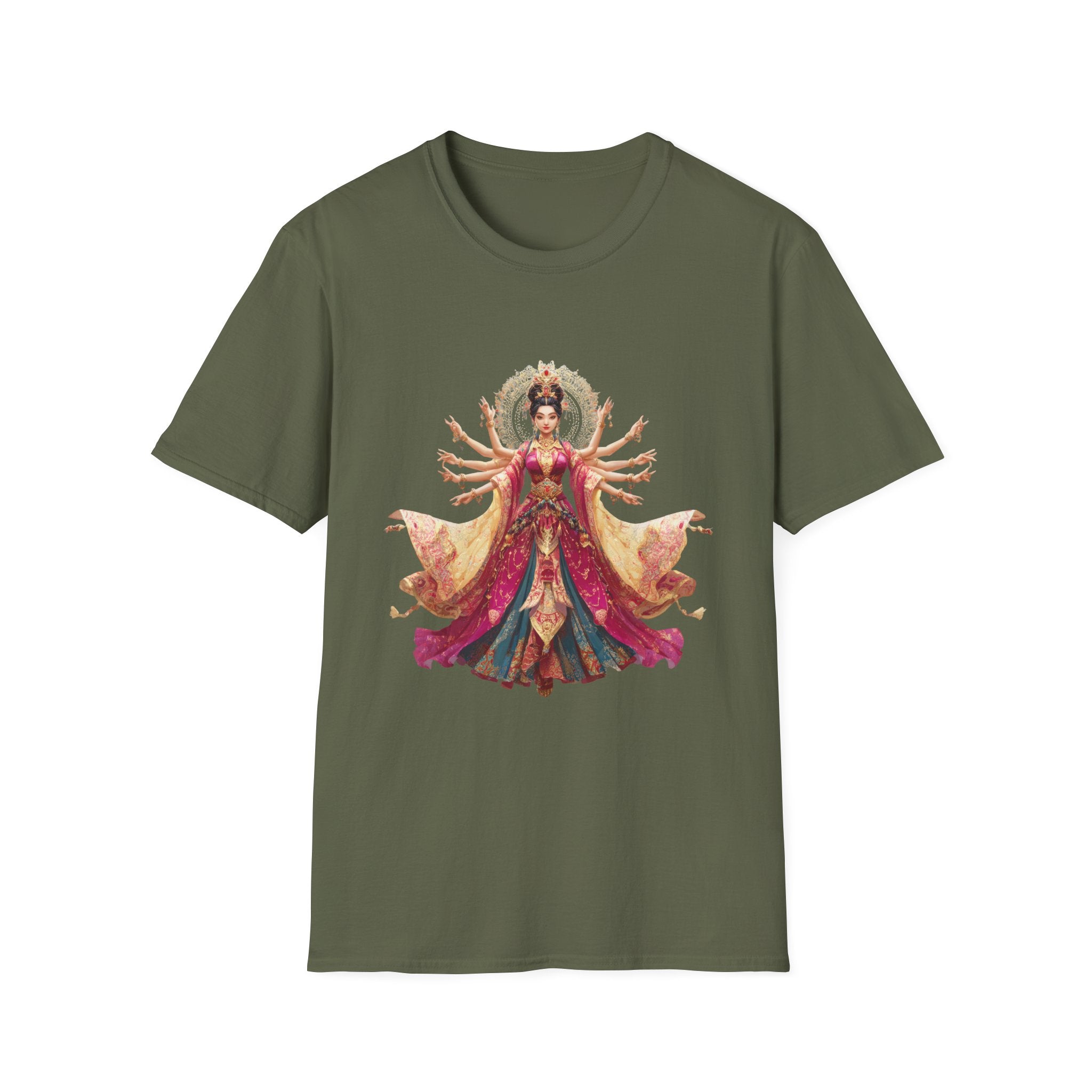 T-Shirt — Ornate Multi-Armed Goddess Illustration Tee