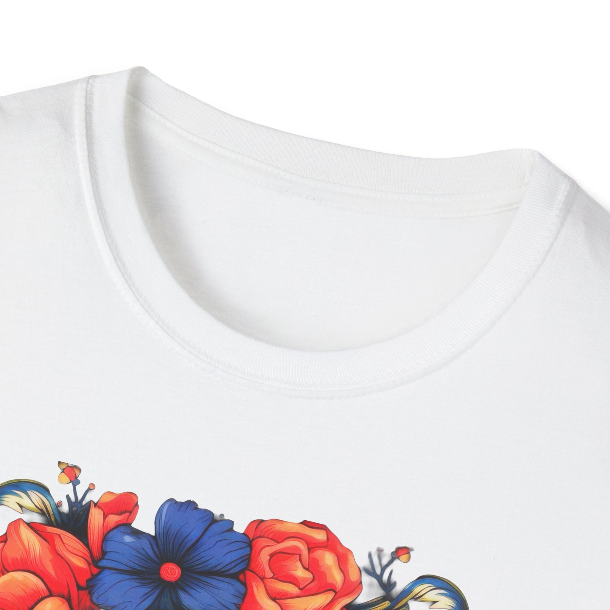 Sugar Skull Floral T-Shirt — Day of the Dead Calavera Tee