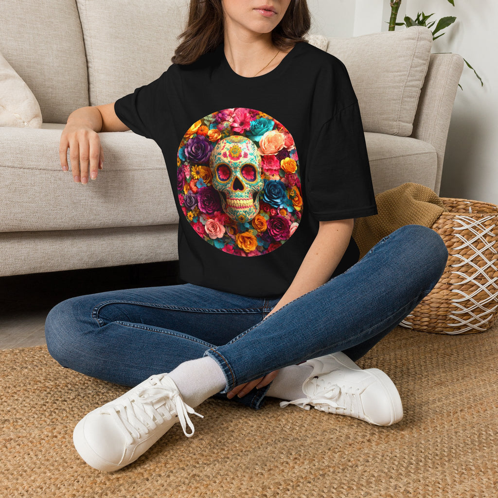 Day of the Dead Floral Skull T-Shirt