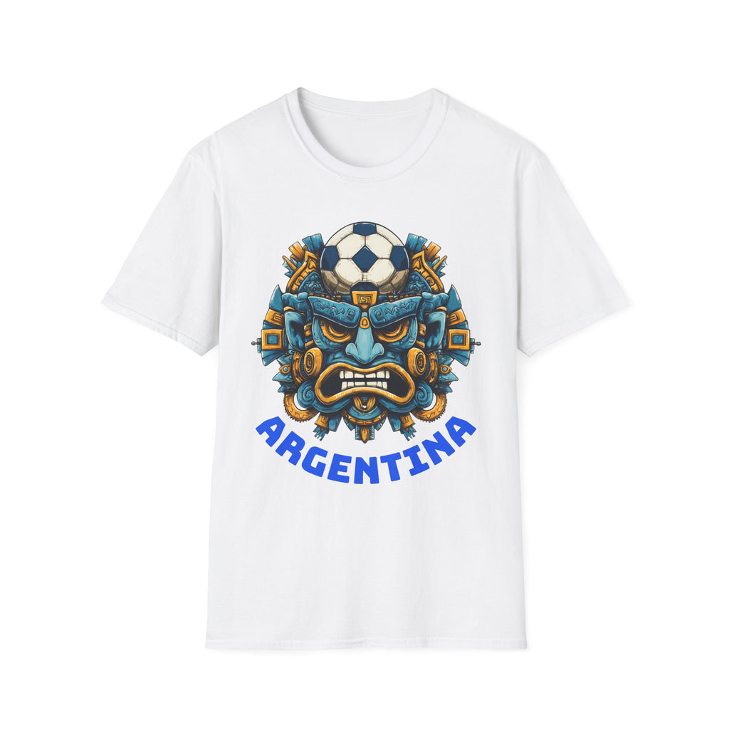 Argentina Soccer Aztec Mask T‑Shirt