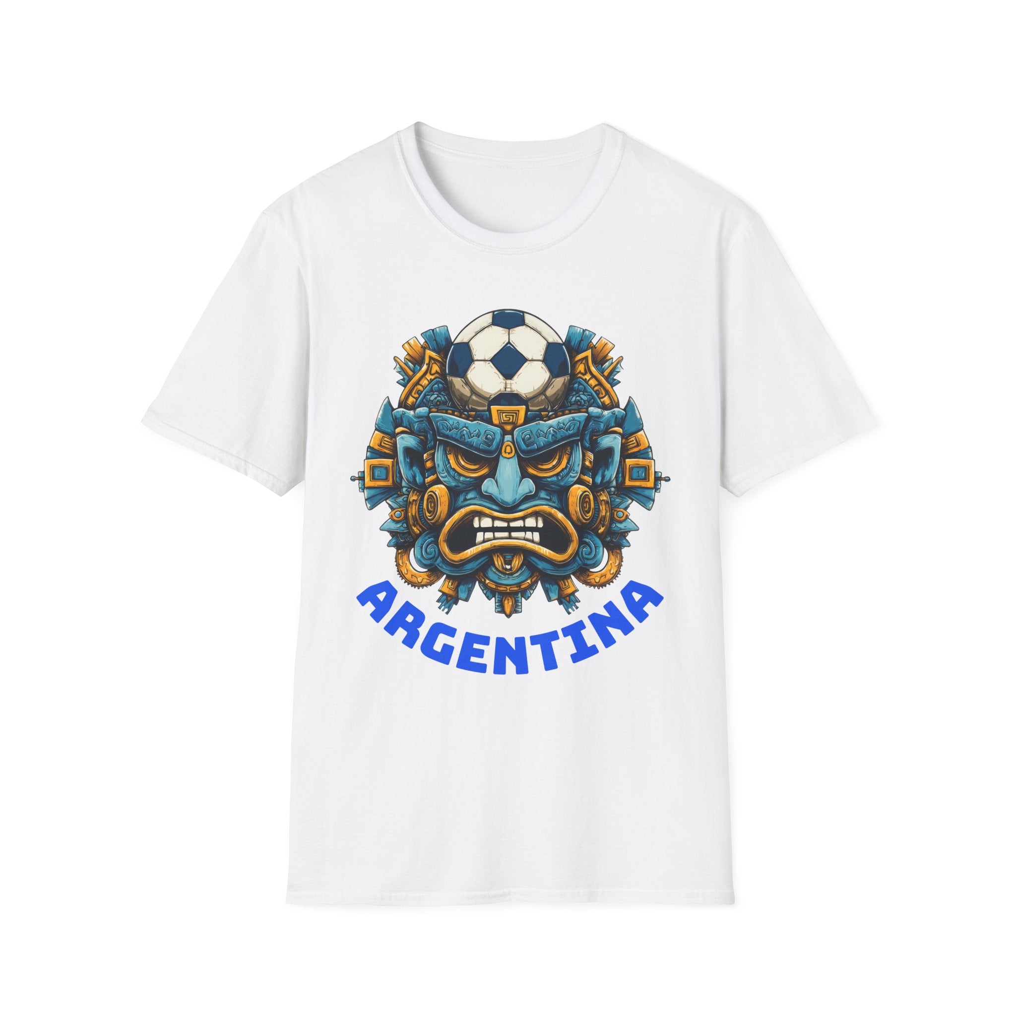Argentina Soccer Aztec Mask T‑Shirt