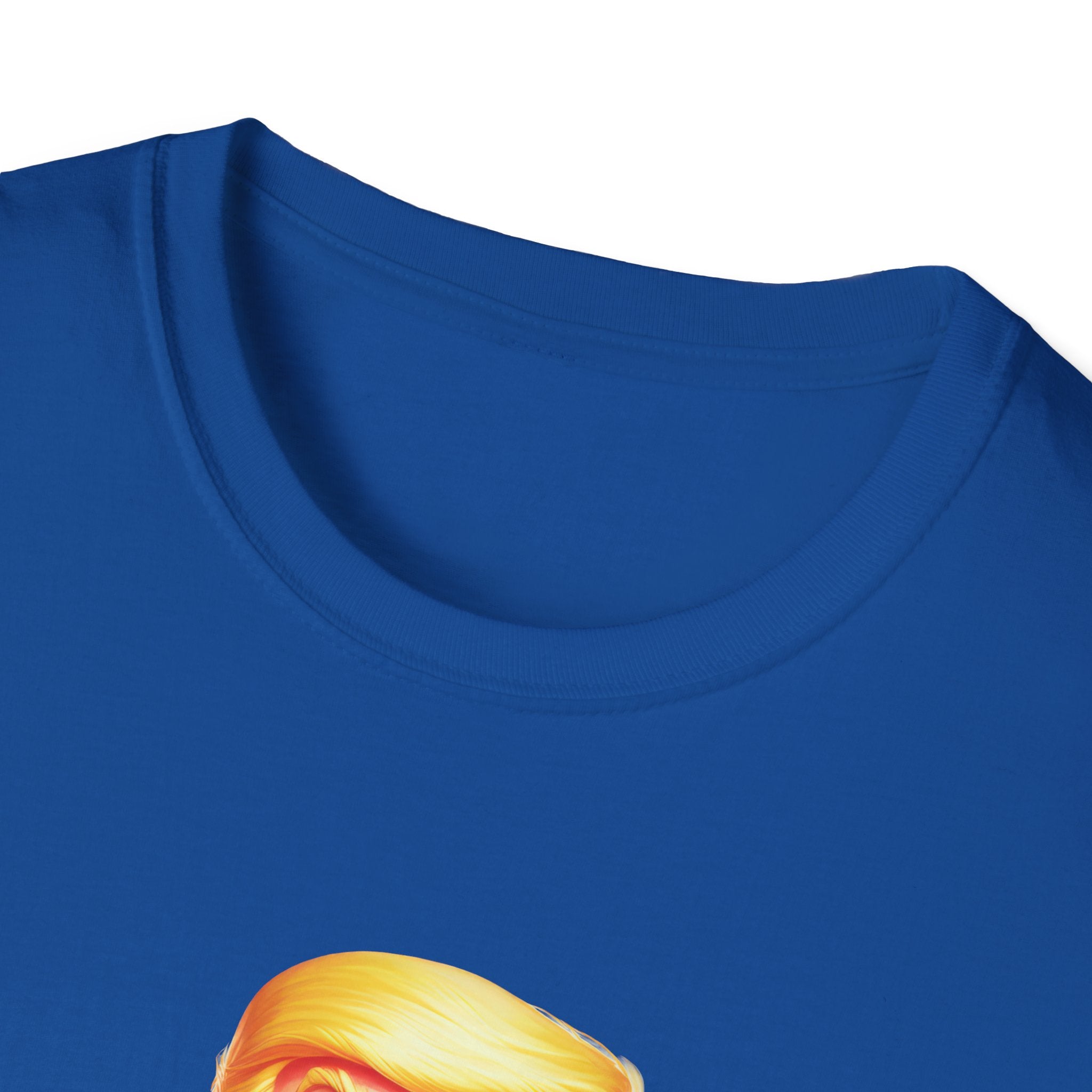 Cartoon Politician Chase T-Shirt – Funny Trump-Style Character Graphic Tee
