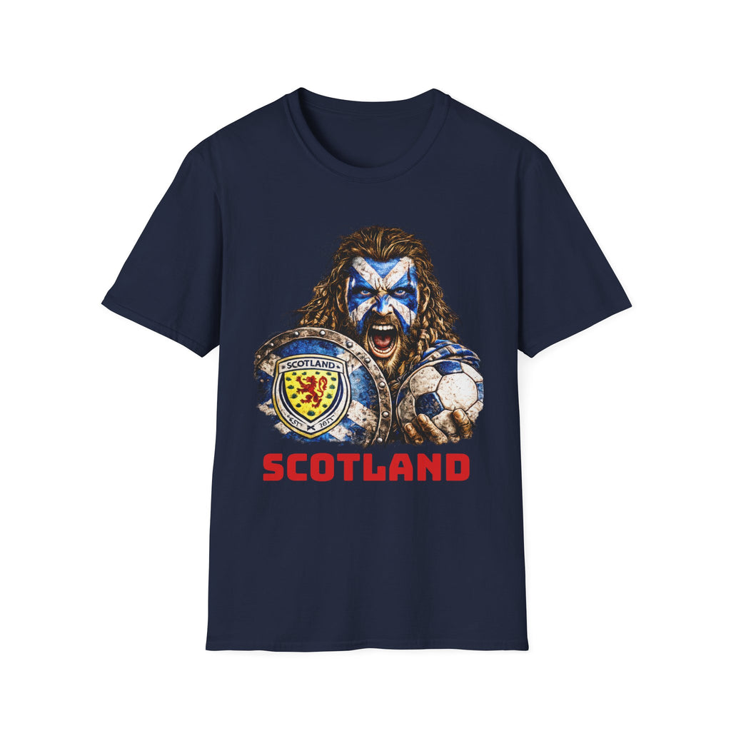 Scotland Warrior T-Shirt — Fierce Face Paint & Shield Scottish Pride Tee