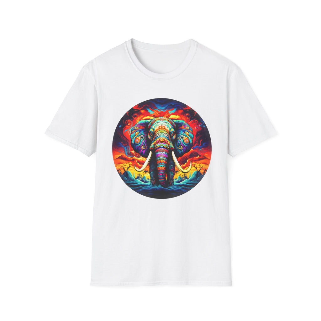 Elephant Mandala T-Shirt — Vibrant Psychedelic Elephant Graphic