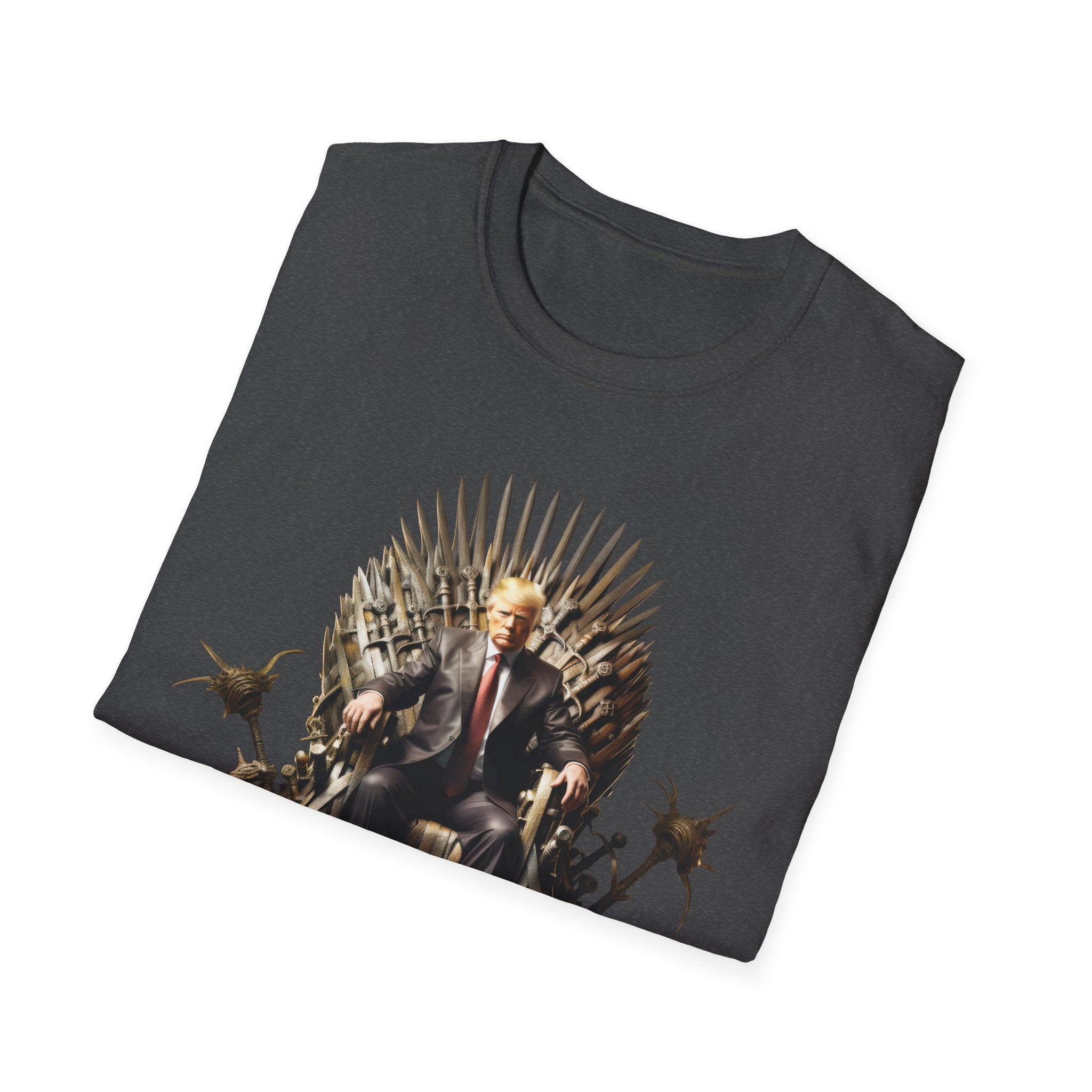 Throne King Graphic T-Shirt — Regal Iron Throne Illustration