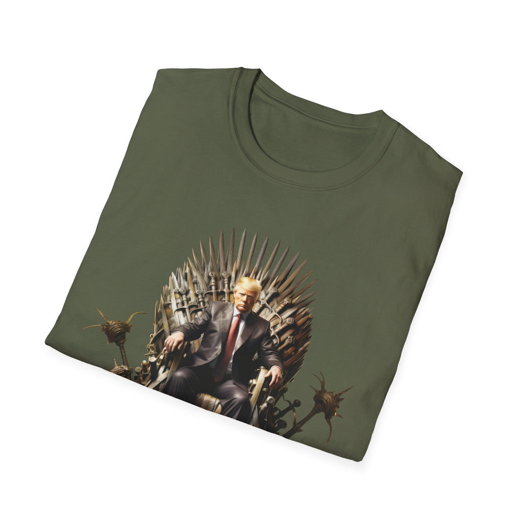 Throne King Graphic T-Shirt — Regal Iron Throne Illustration