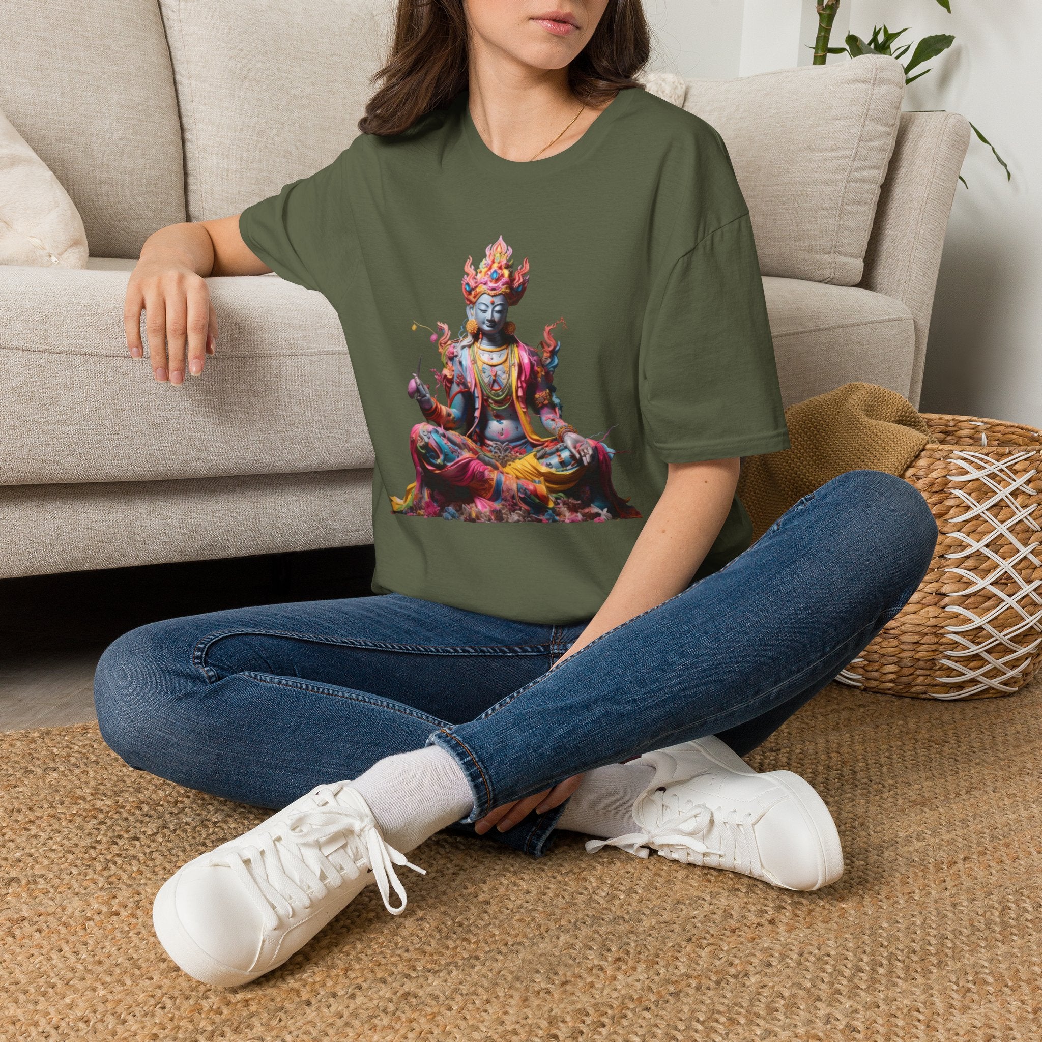 Buddha Deity Graphic T-Shirt — Colorful Meditation Art Tee