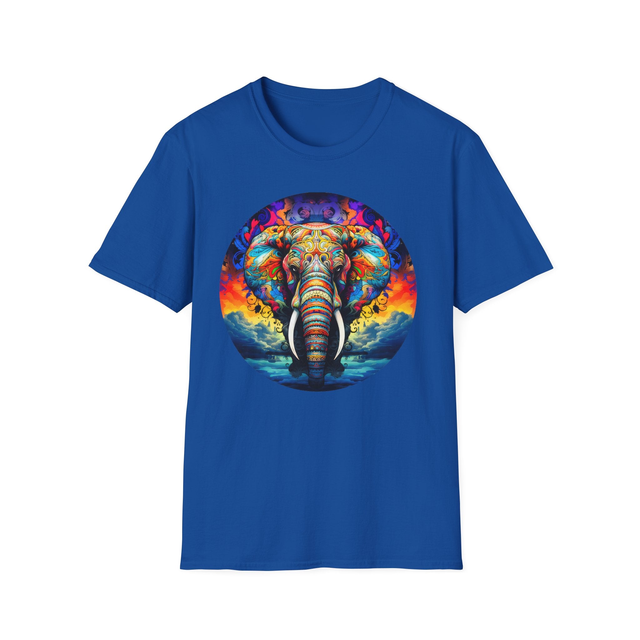 Psychedelic Elephant T-Shirt — Colorful Mandala Animal Tee