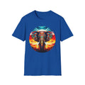 Colorful Elephant Graphic T‑Shirt — Vibrant Sunset Mandala Design