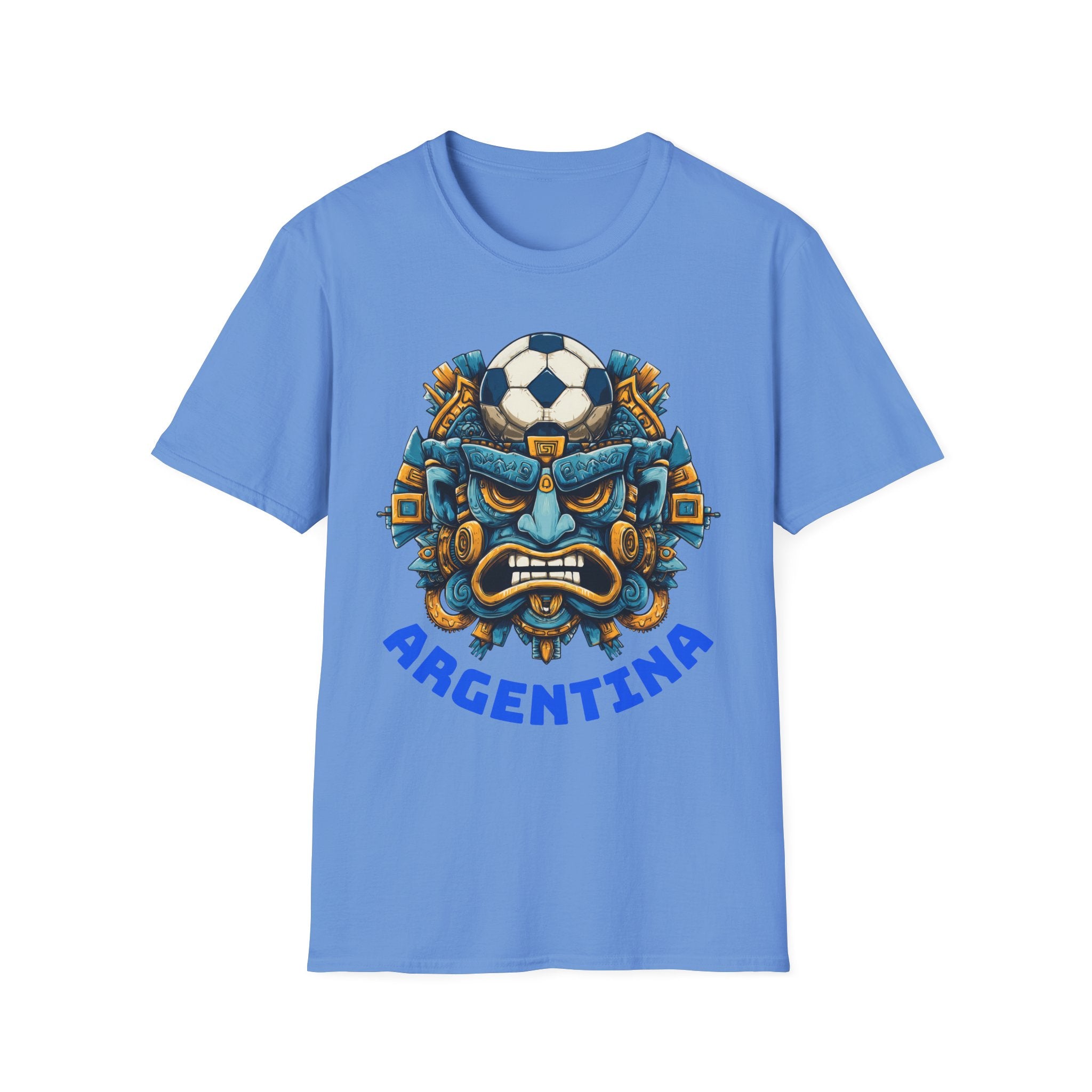 Argentina Soccer Aztec Mask T‑Shirt