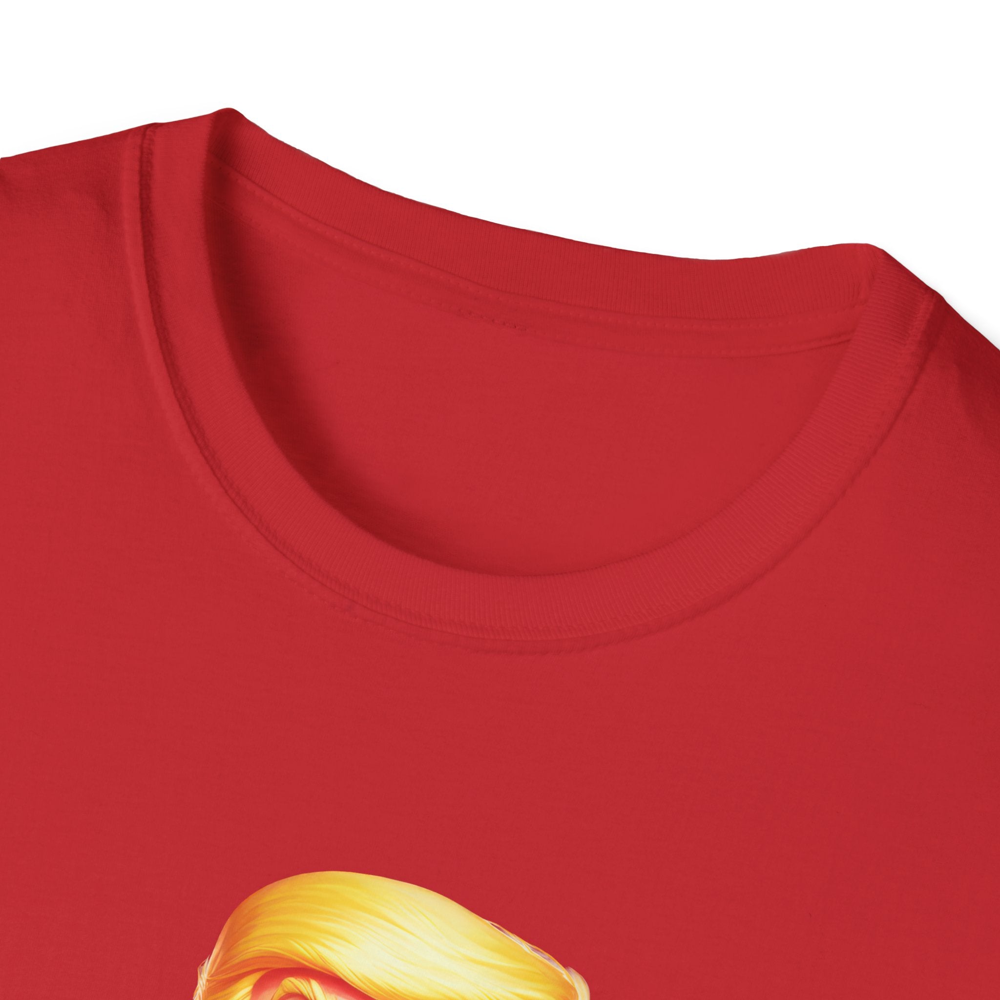Cartoon Politician Chase T-Shirt – Funny Trump-Style Character Graphic Tee