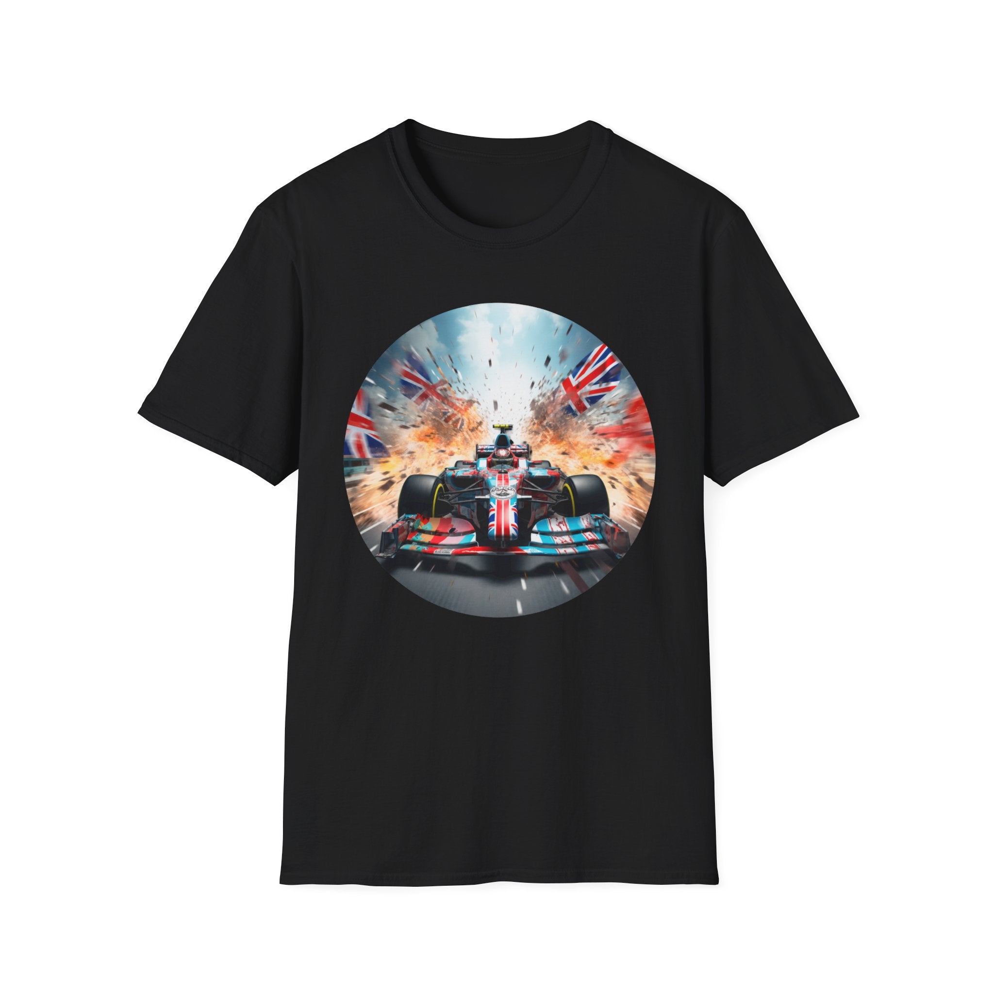 Racing Car T-Shirt — Explosive British Grand Prix Motorsport Design
