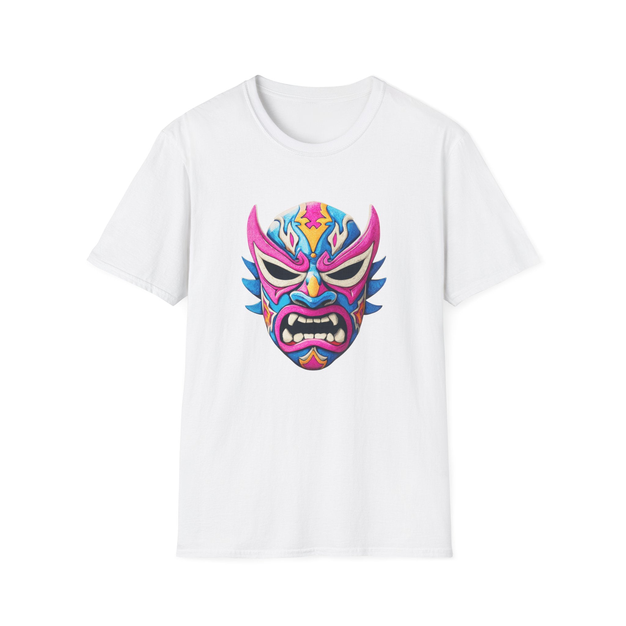 Luchador Mask Graphic T-Shirt — Vibrant Mexican Wrestling Design