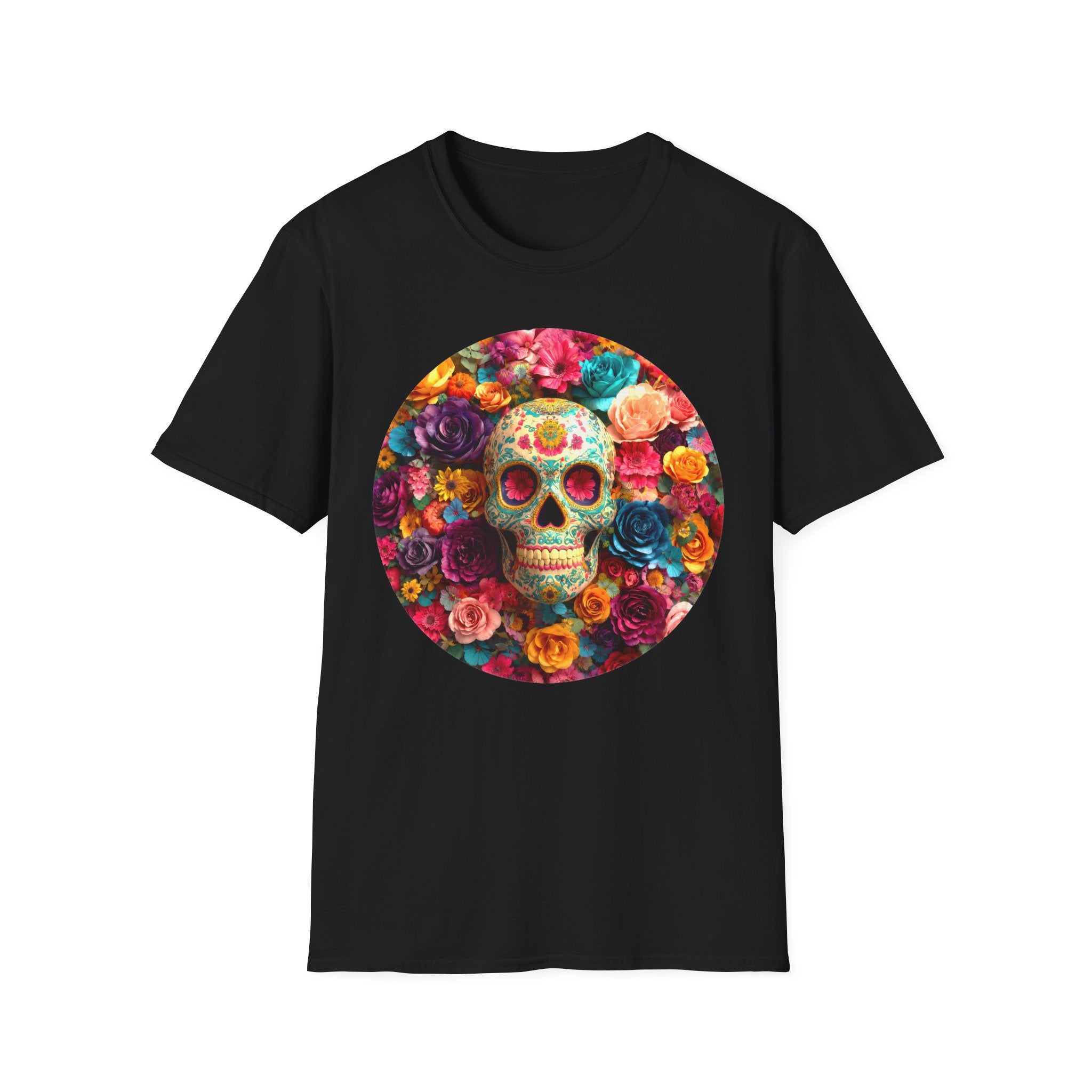 Day of the Dead Floral Skull T-Shirt