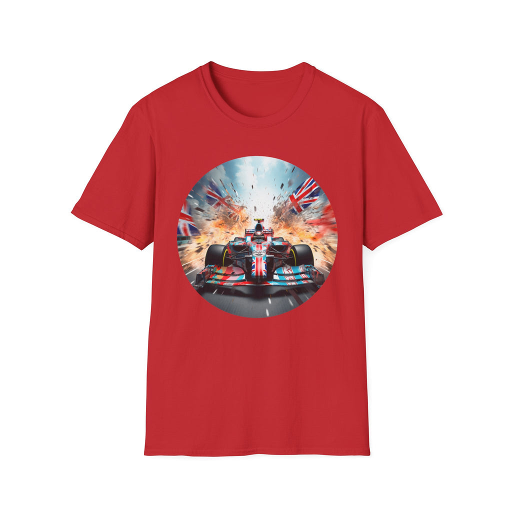 Racing Car T-Shirt — Explosive British Grand Prix Motorsport Design