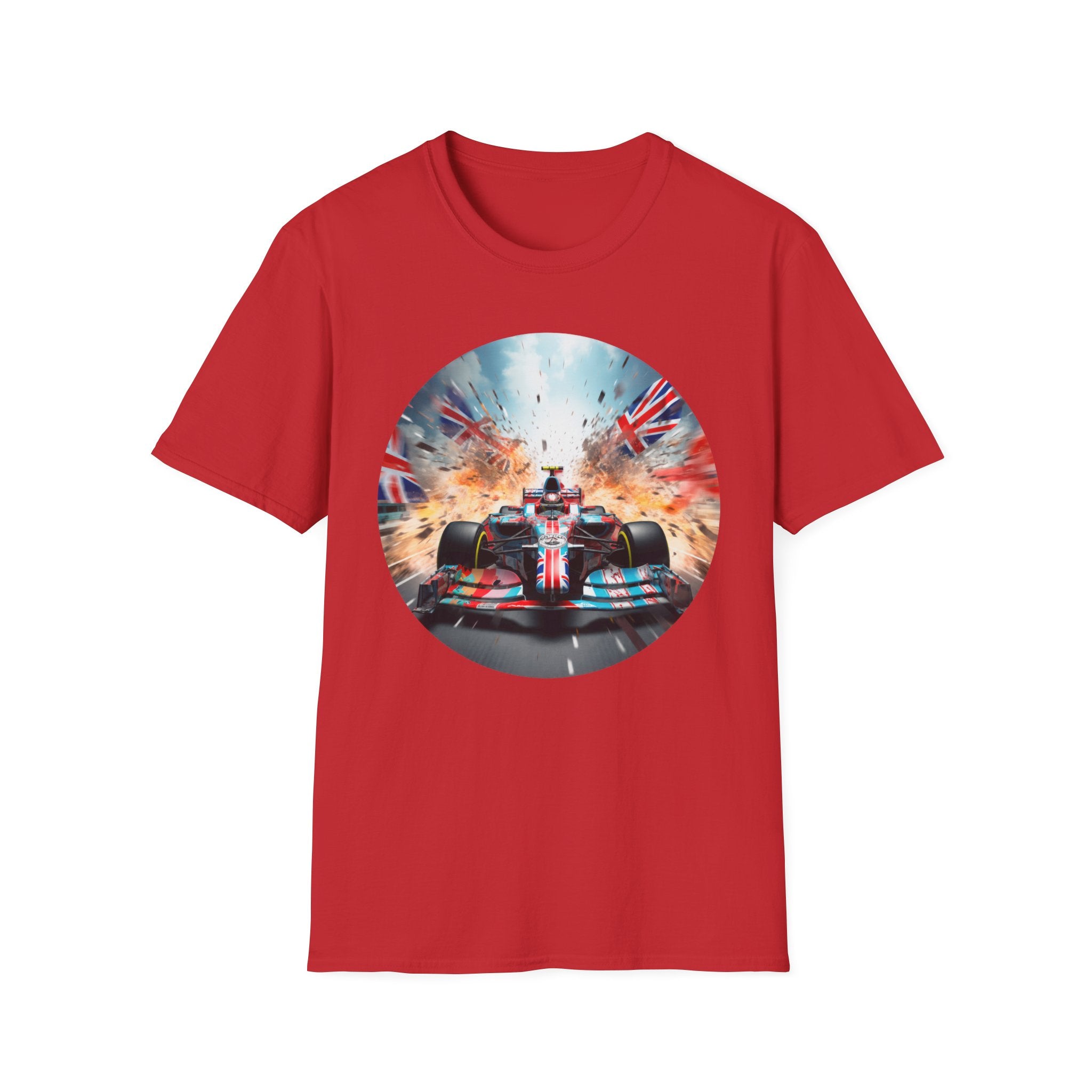 Racing Car T-Shirt — Explosive British Grand Prix Motorsport Design