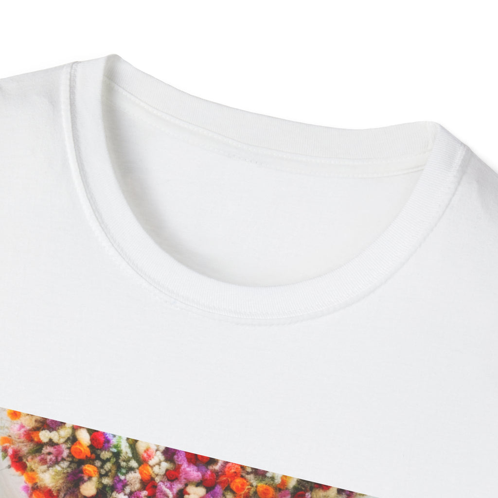 Racing Car Art T-Shirt — Colorful Grand Prix Print with Floral Motion
