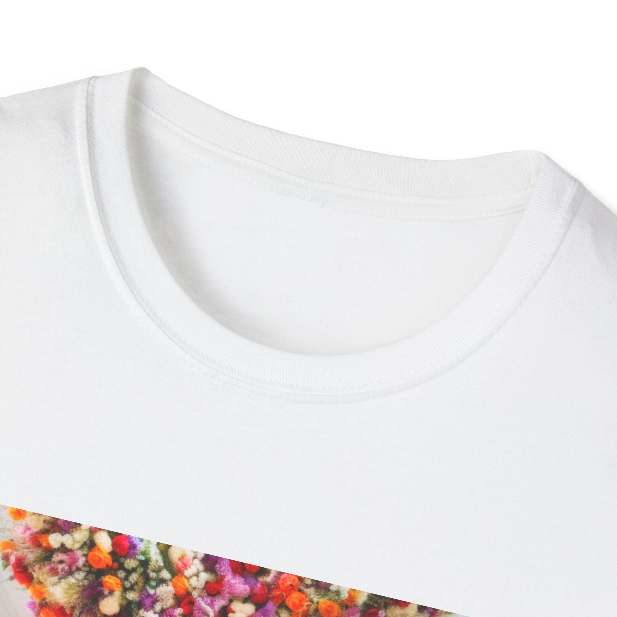 Racing Car Art T-Shirt — Colorful Grand Prix Print with Floral Motion