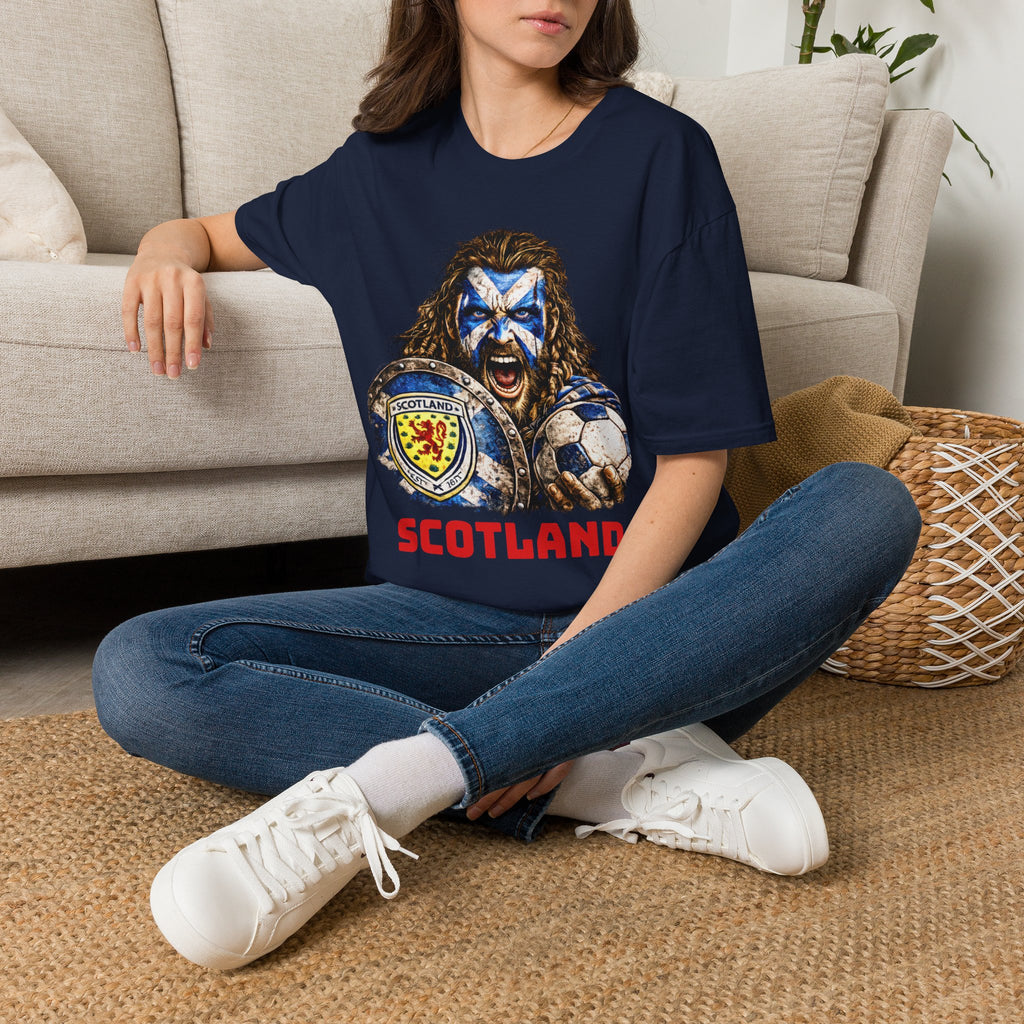 Scotland Warrior T-Shirt — Fierce Face Paint & Shield Scottish Pride Tee
