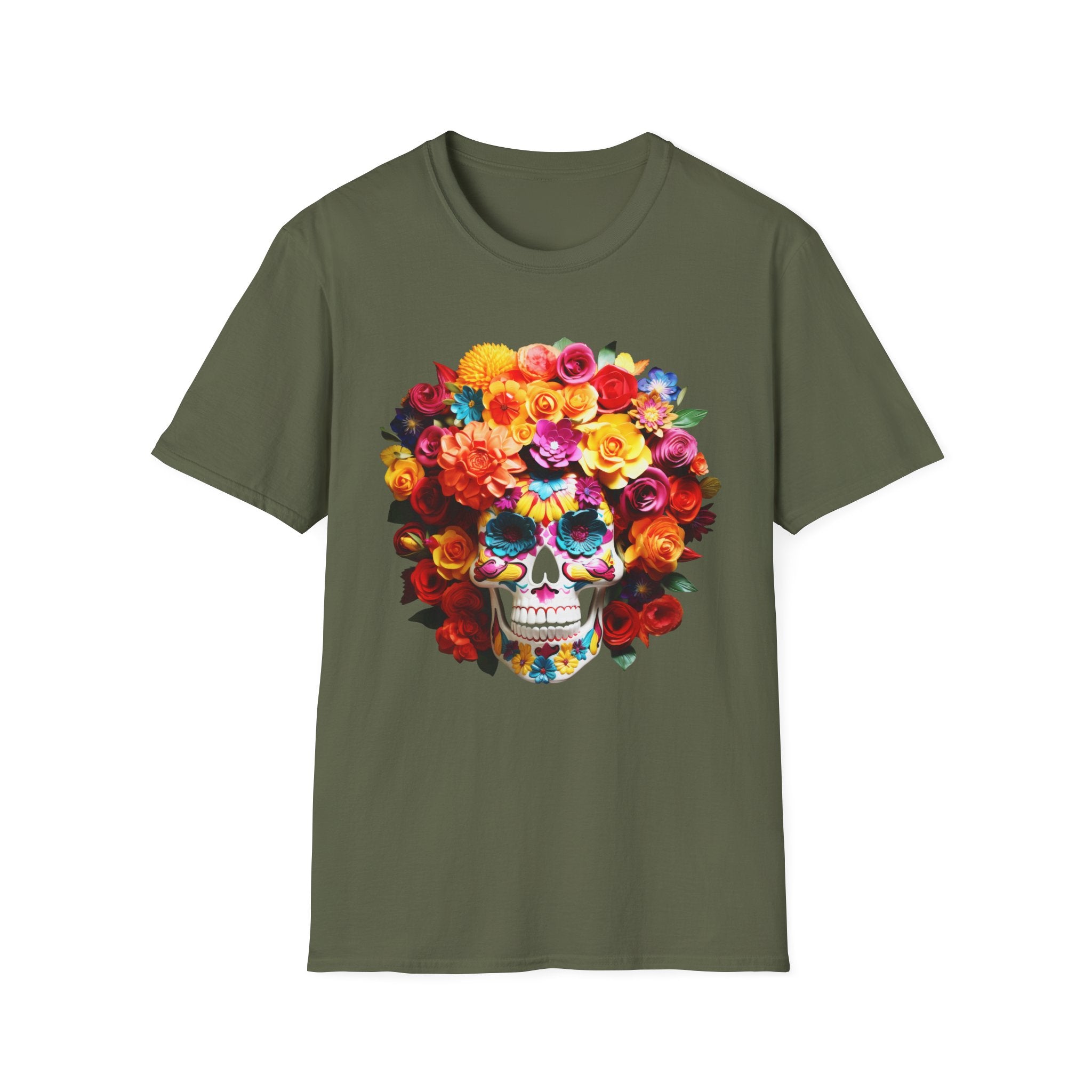 Day of the Dead Floral Sugar Skull T-Shirt