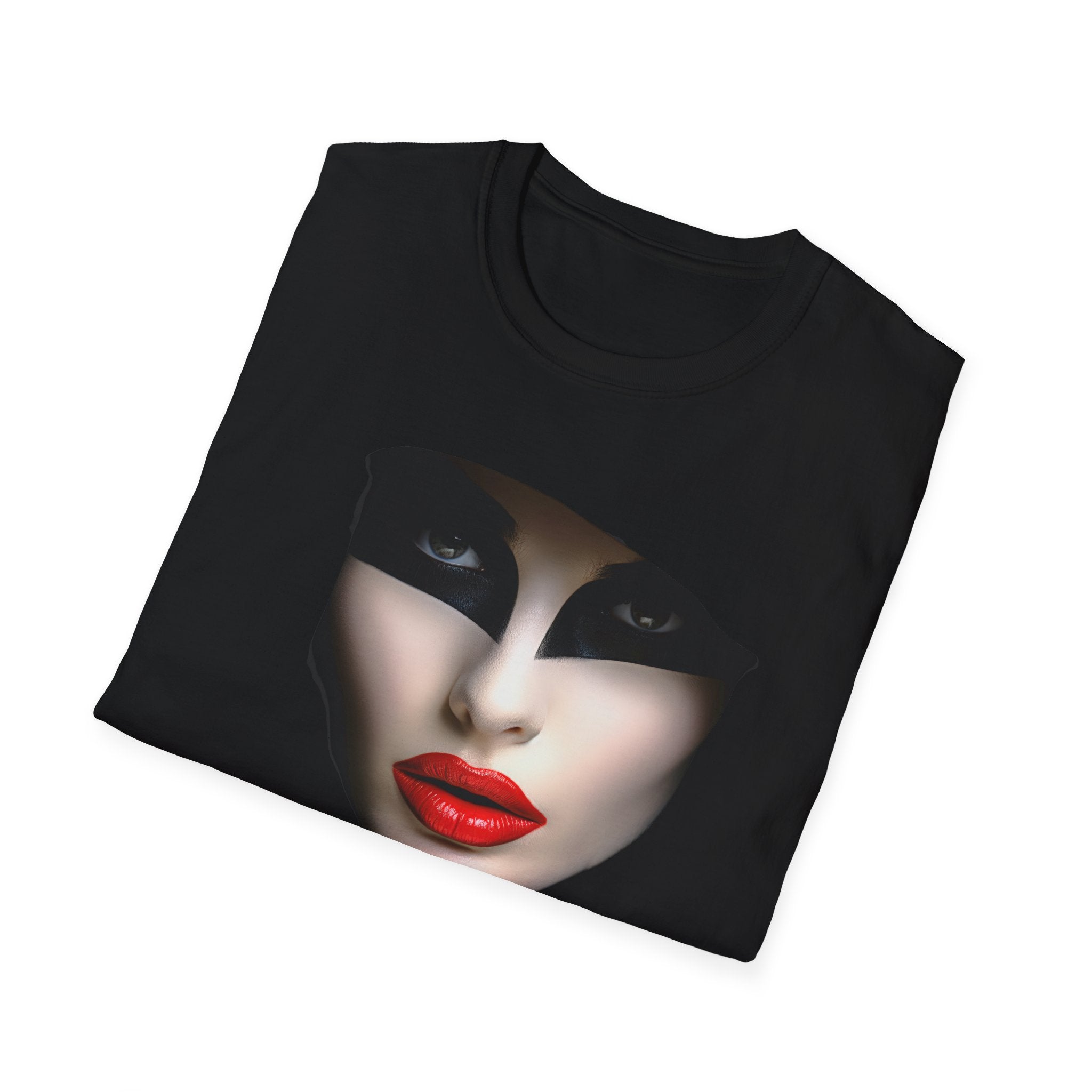Mystique Mask Face T-Shirt — Dark Glam Portrait Tee