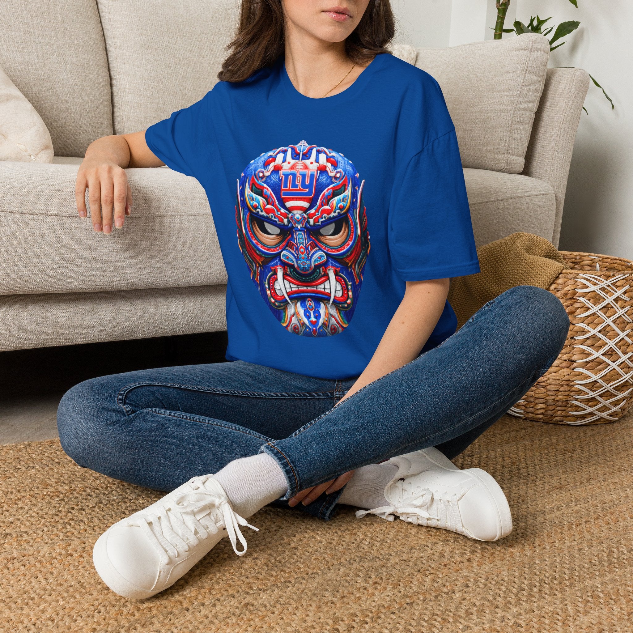 New York Tribal Mask Football Fan T-Shirt