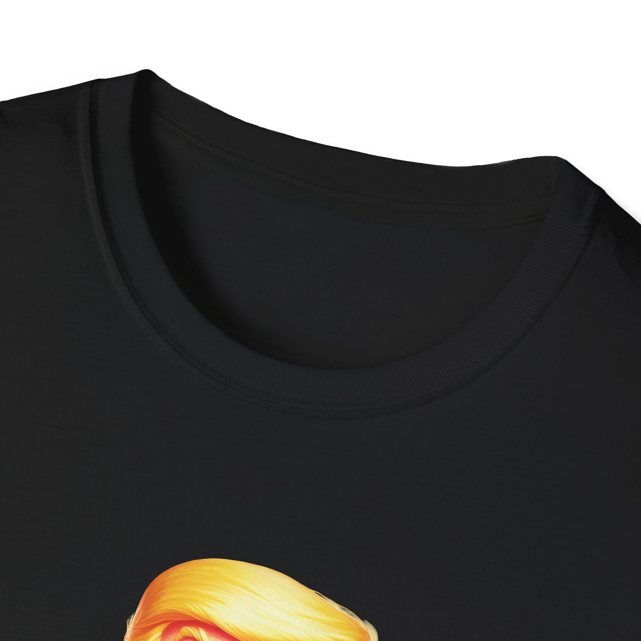 Cartoon Politician Chase T-Shirt – Funny Trump-Style Character Graphic Tee