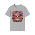 Sugar Skull Floral T-Shirt — Day of the Dead Calavera Tee