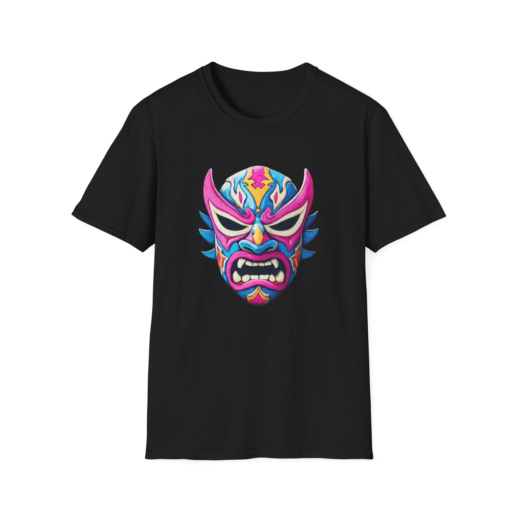 Luchador Mask Graphic T-Shirt — Vibrant Mexican Wrestling Design